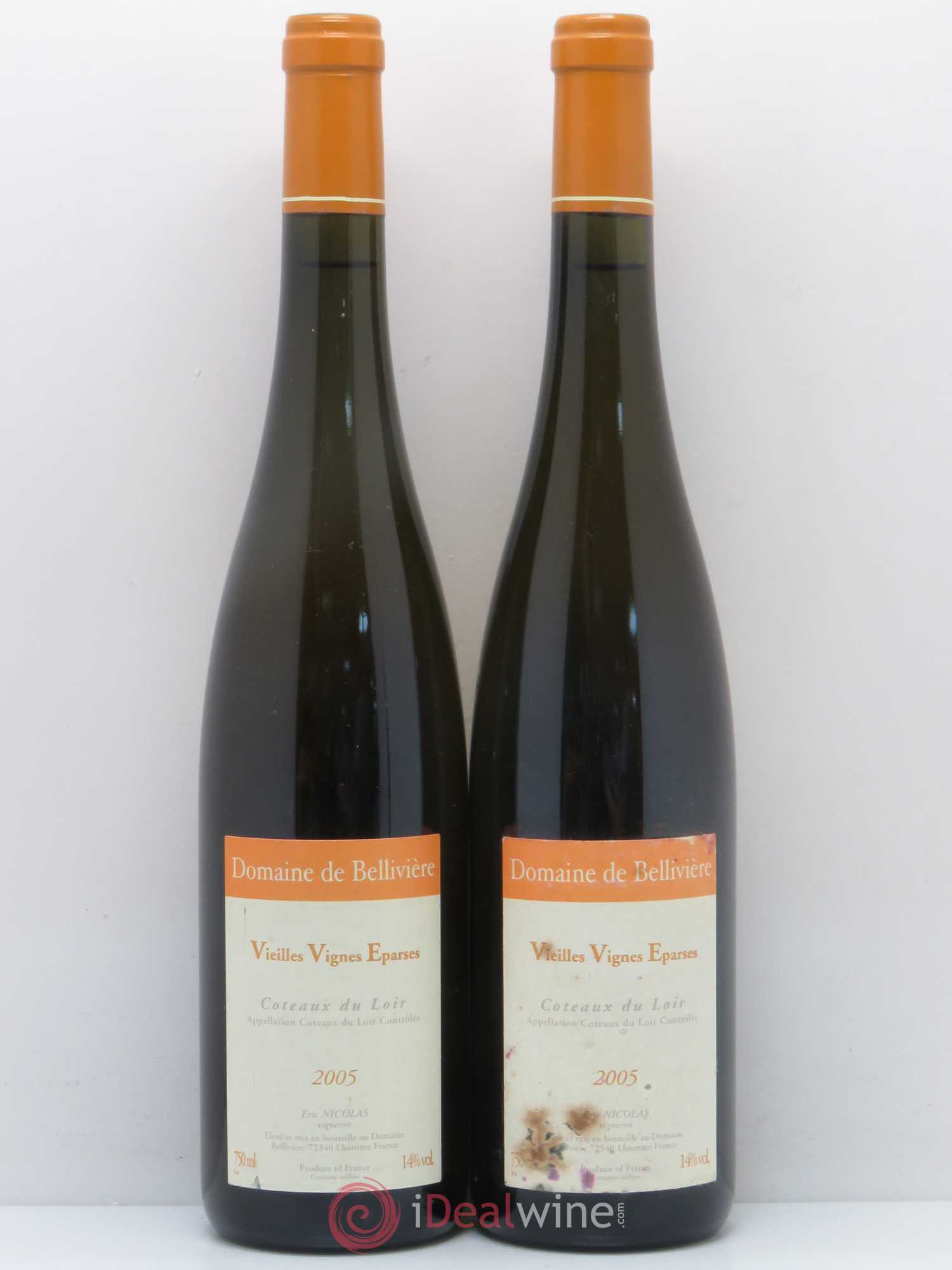 Coteaux du Loir Vieilles Vignes Eparses Domaine de Bellivière 2005 - Lot de 2 bouteilles - 0