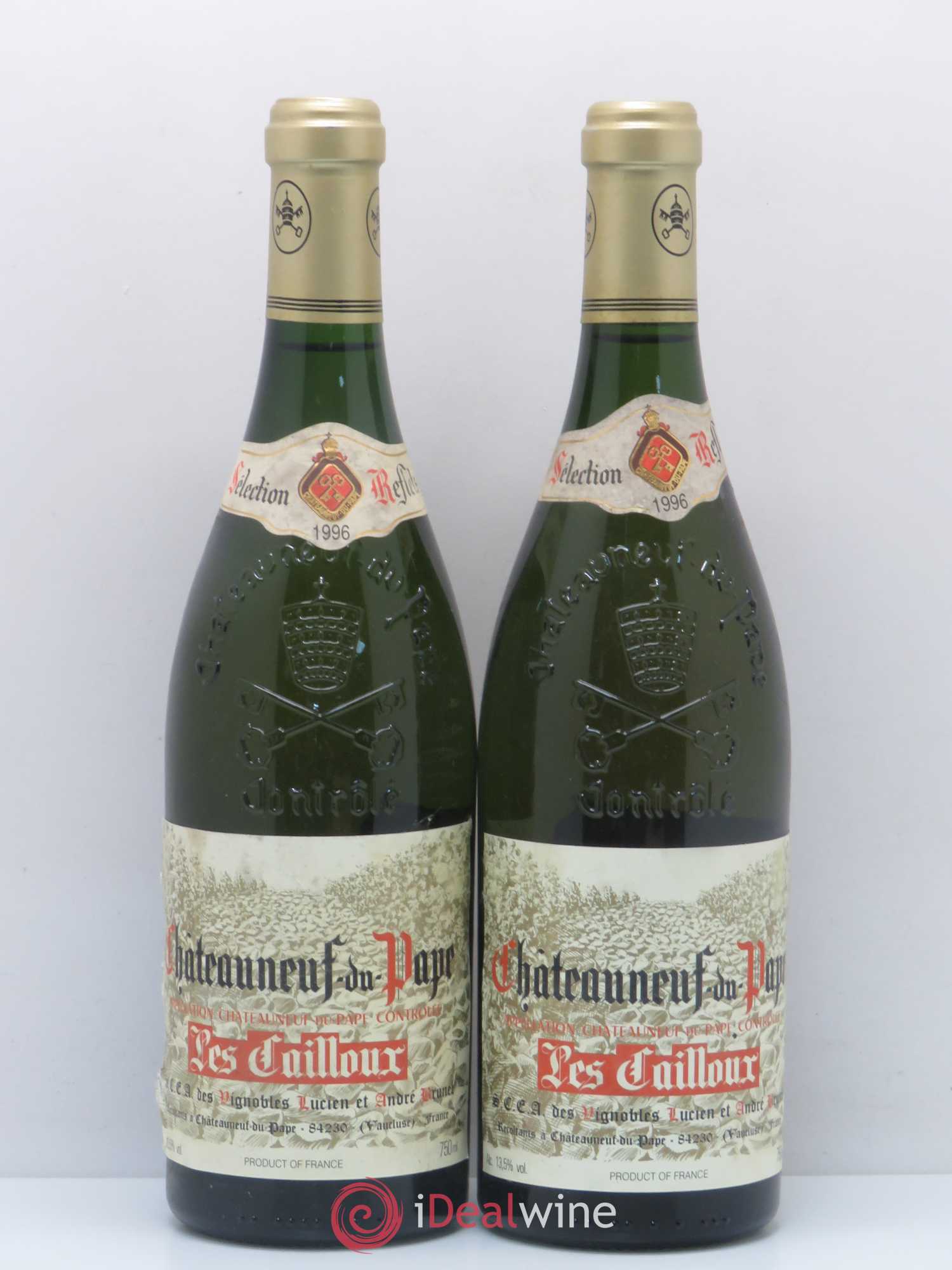 Châteauneuf-du-Pape Les Cailloux André Brunel 1996 - Lot de 2 bouteilles - 0