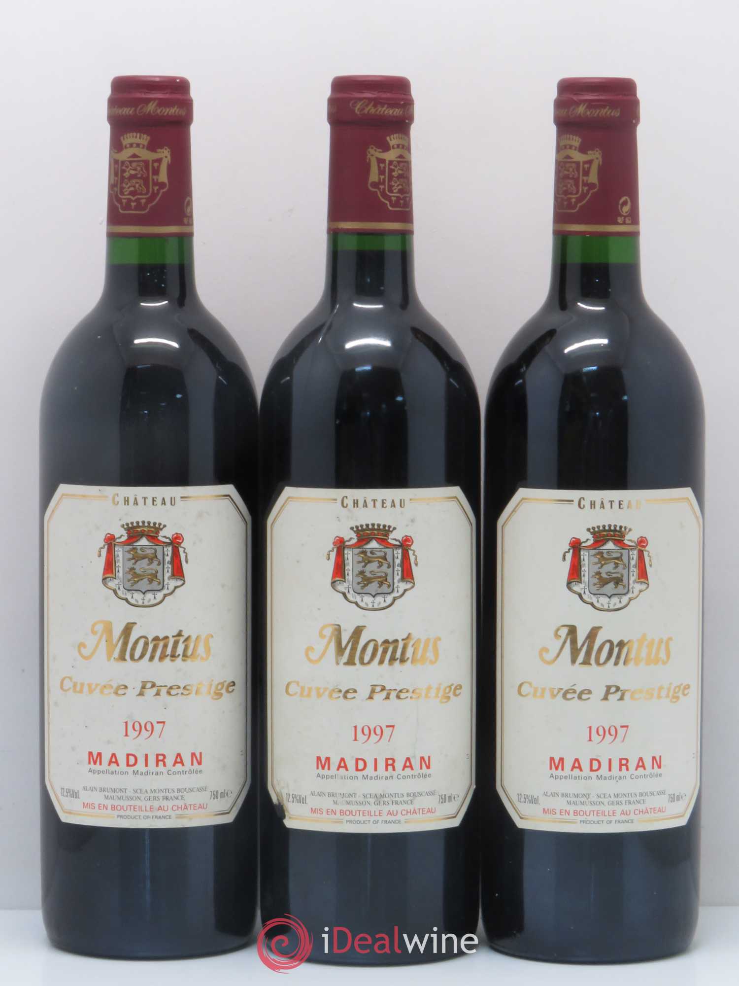 Madiran Château Montus-Prestige Alain Brumont 1997 - Lot de 3 bouteilles - 0