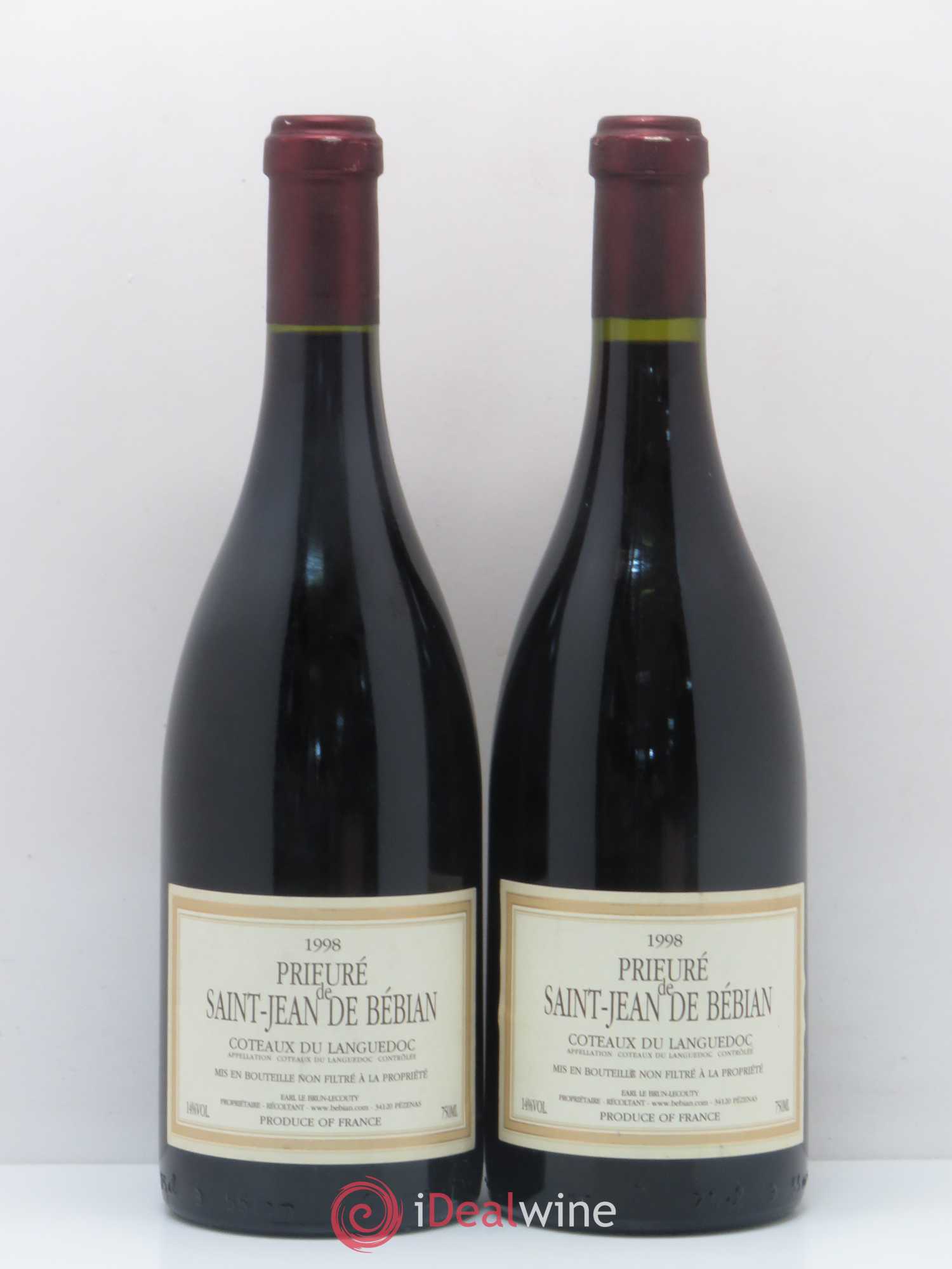 Languedoc Prieuré St-Jean de Bébian 1998 - Lot de 2 bouteilles - 0