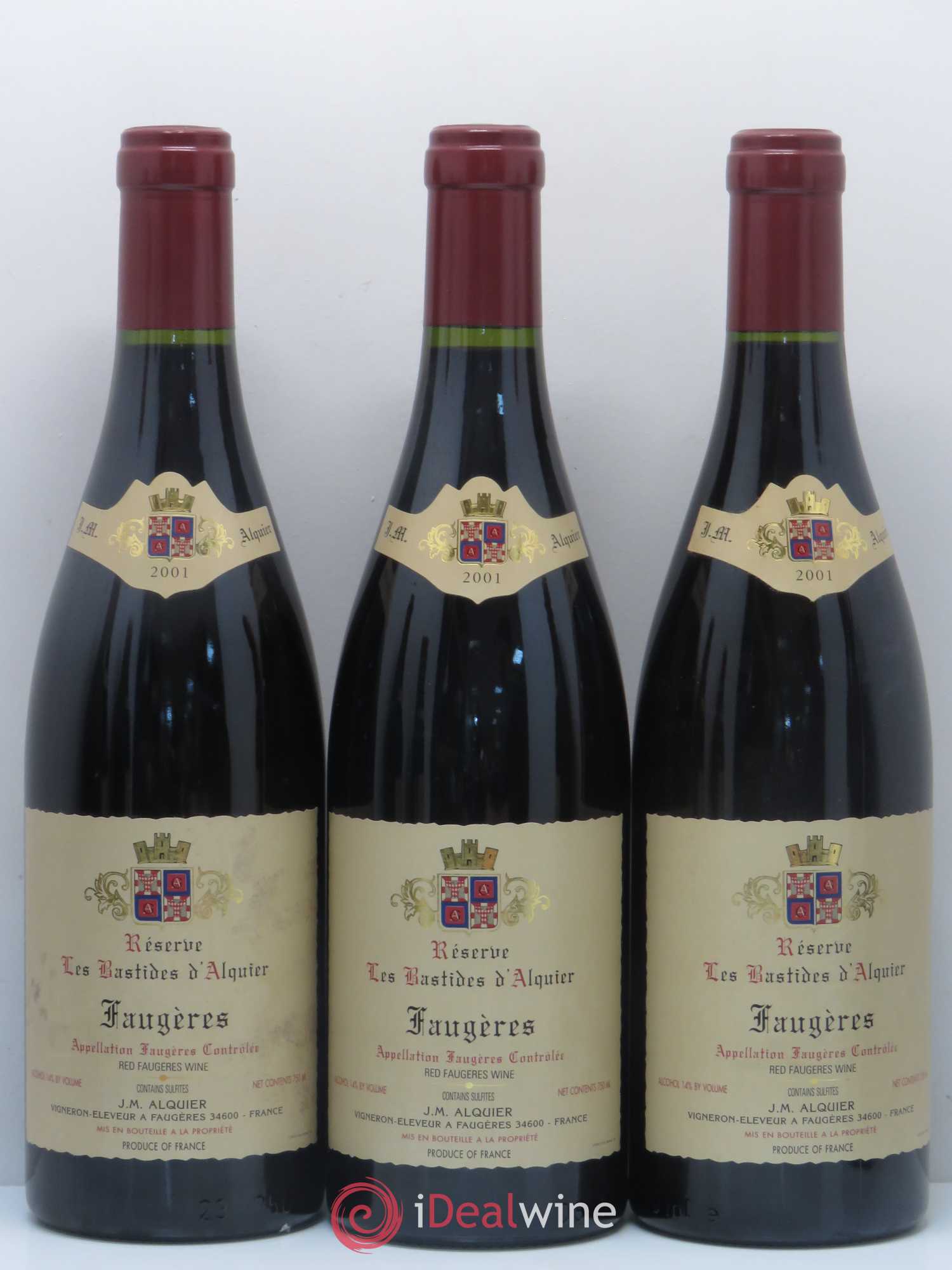 Faugères Domaine Jean-Michel Alquier Les Bastides d'Alquier Reserve 2001 - Lot de 12 bouteilles - 1