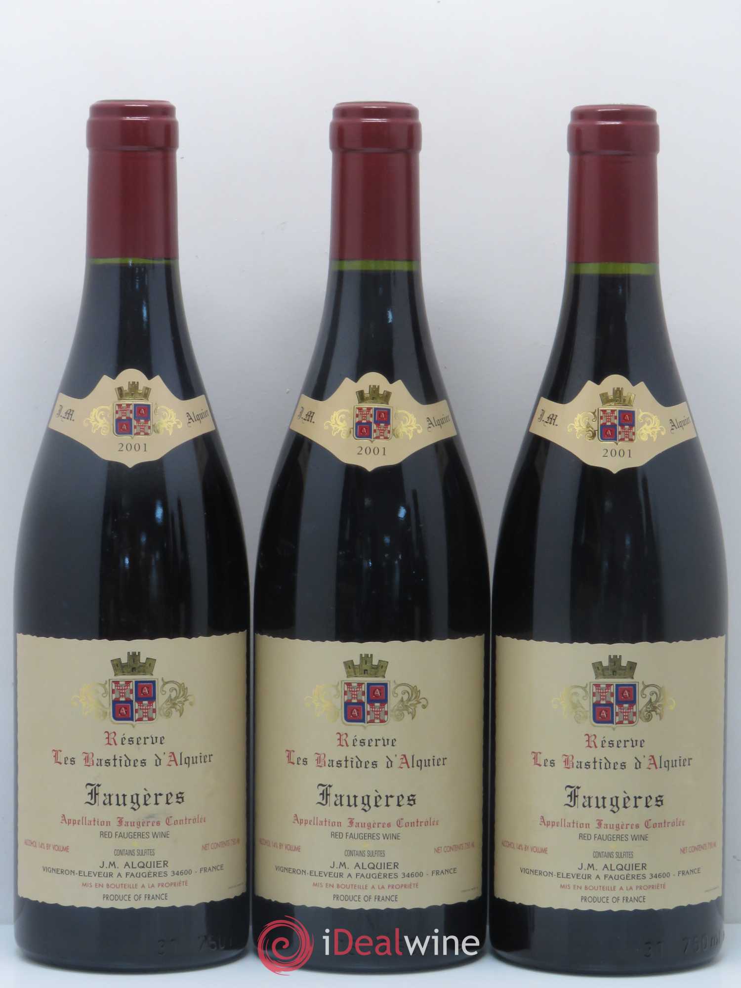 Faugères Domaine Jean-Michel Alquier Les Bastides d'Alquier Reserve 2001 - Lot de 12 bouteilles - 2