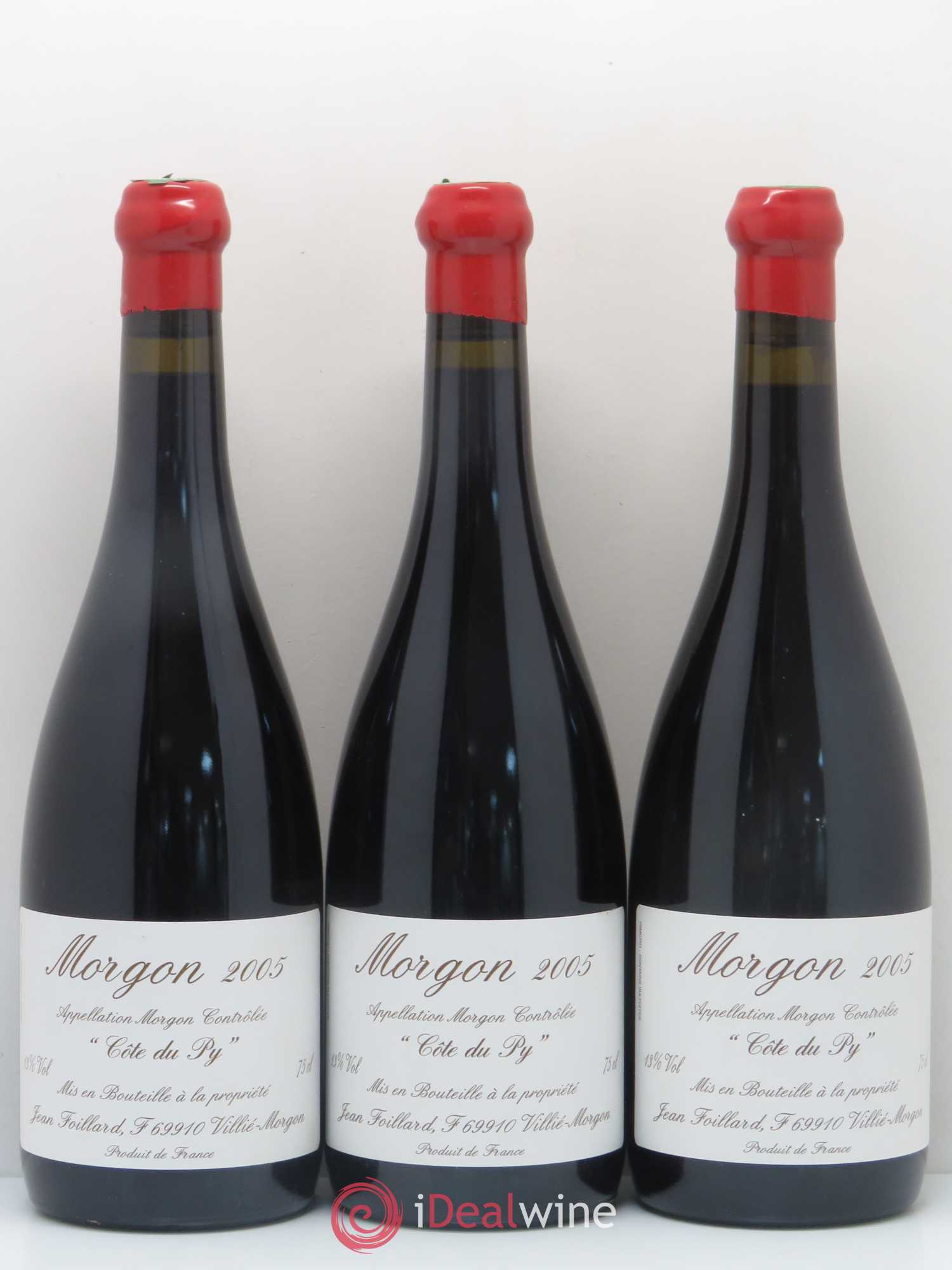 Morgon Côte du Py Jean Foillard 2005 - Lot de 3 bouteilles - 0