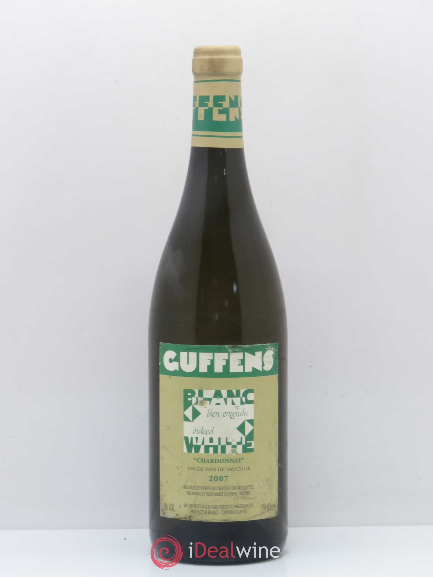 Rhône IGP Pays du Vaucluse Bien entendu indeed Chardonnay JM. Guffens (sans prix de réserve) 2007 - Posten von 1 Flasche - 0