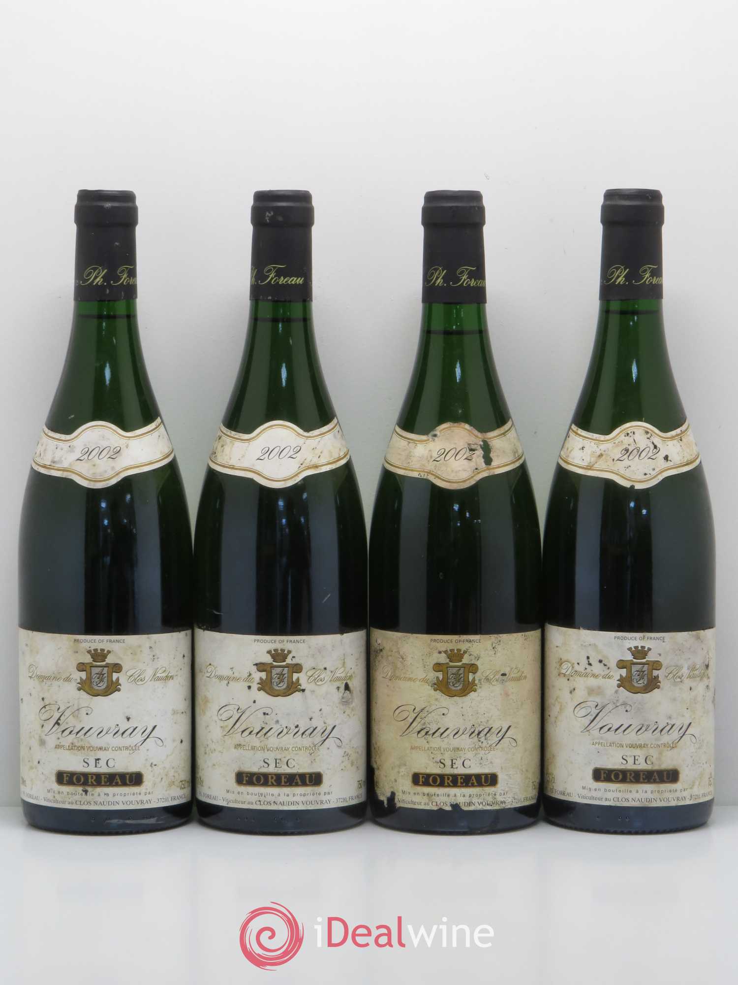Vouvray Sec Clos Naudin - Philippe Foreau 2002 - Lot de 4 bouteilles - 0