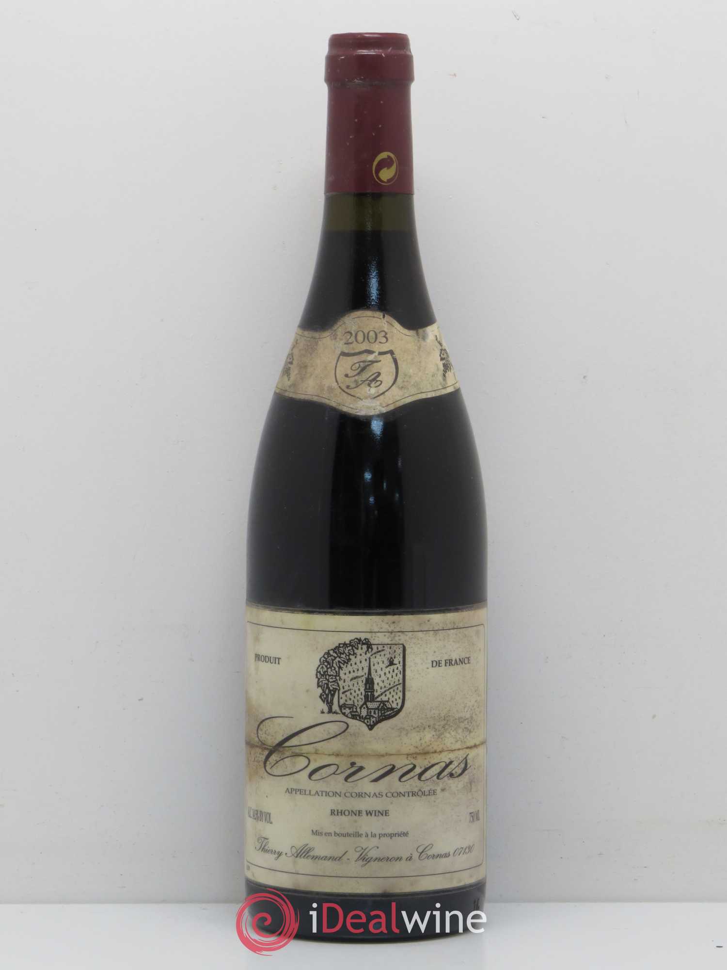 Cornas Thierry Allemand 2003 - Lot de 1 bouteille - 0