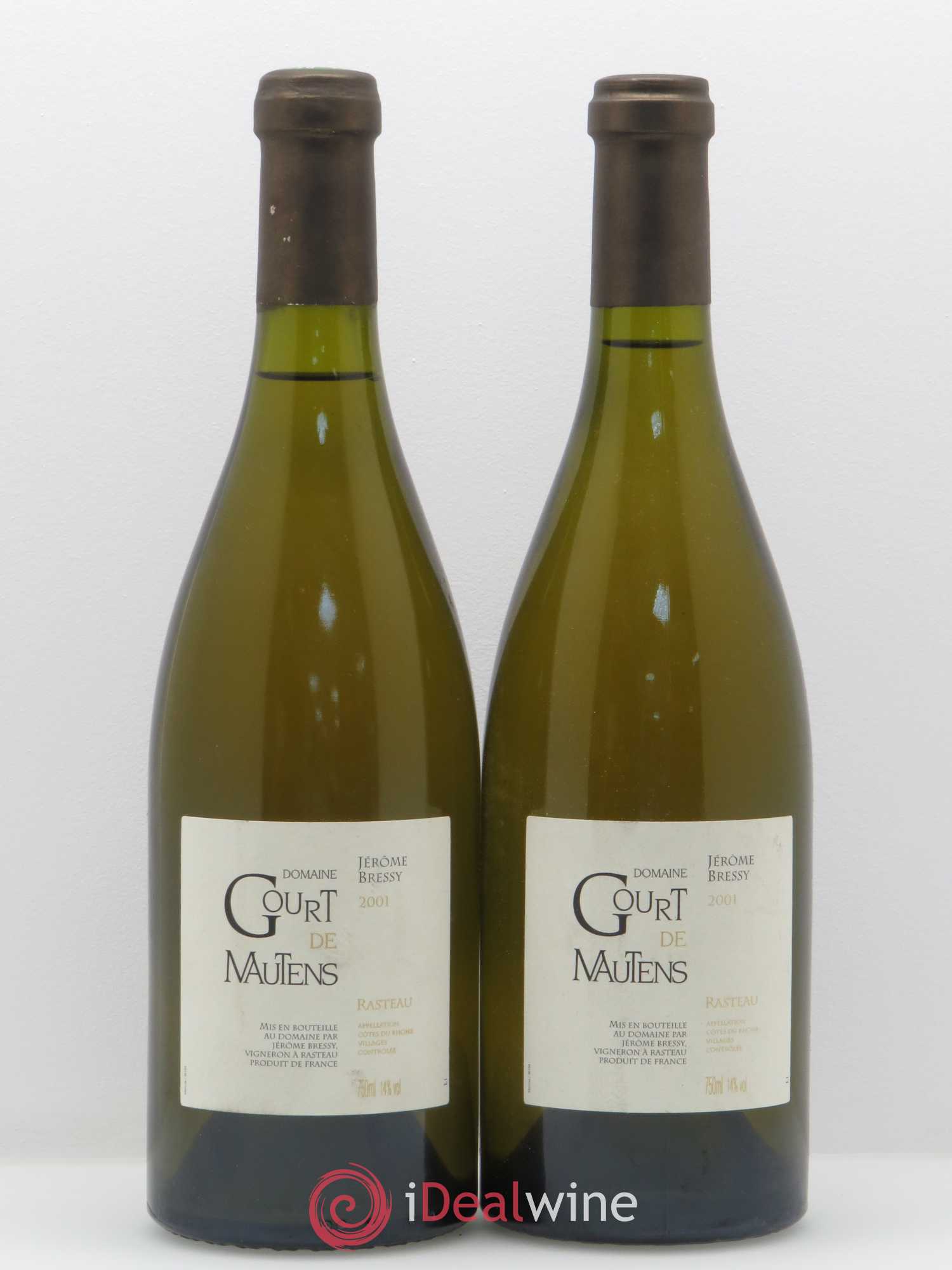 Vaucluse (Vin de Pays de Vaucluse) Domaine Gourt de Mautens - Jérôme Bressy Rasteau 2001 - Lot de 2 bouteilles - 0