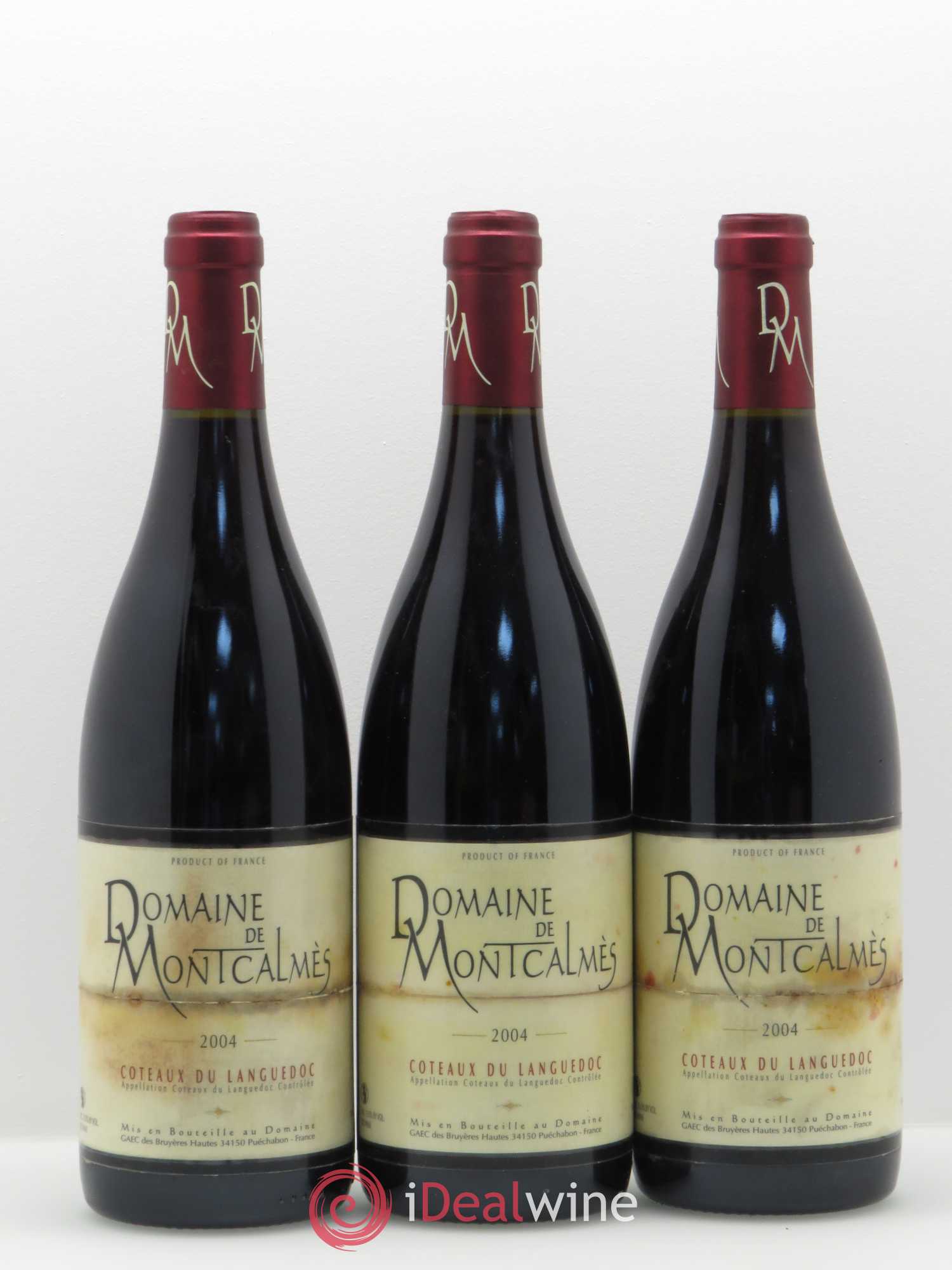 Terrasses du Larzac Domaine de Montcalmès Frédéric Pourtalié 2004 - Lot de 3 bouteilles - 0