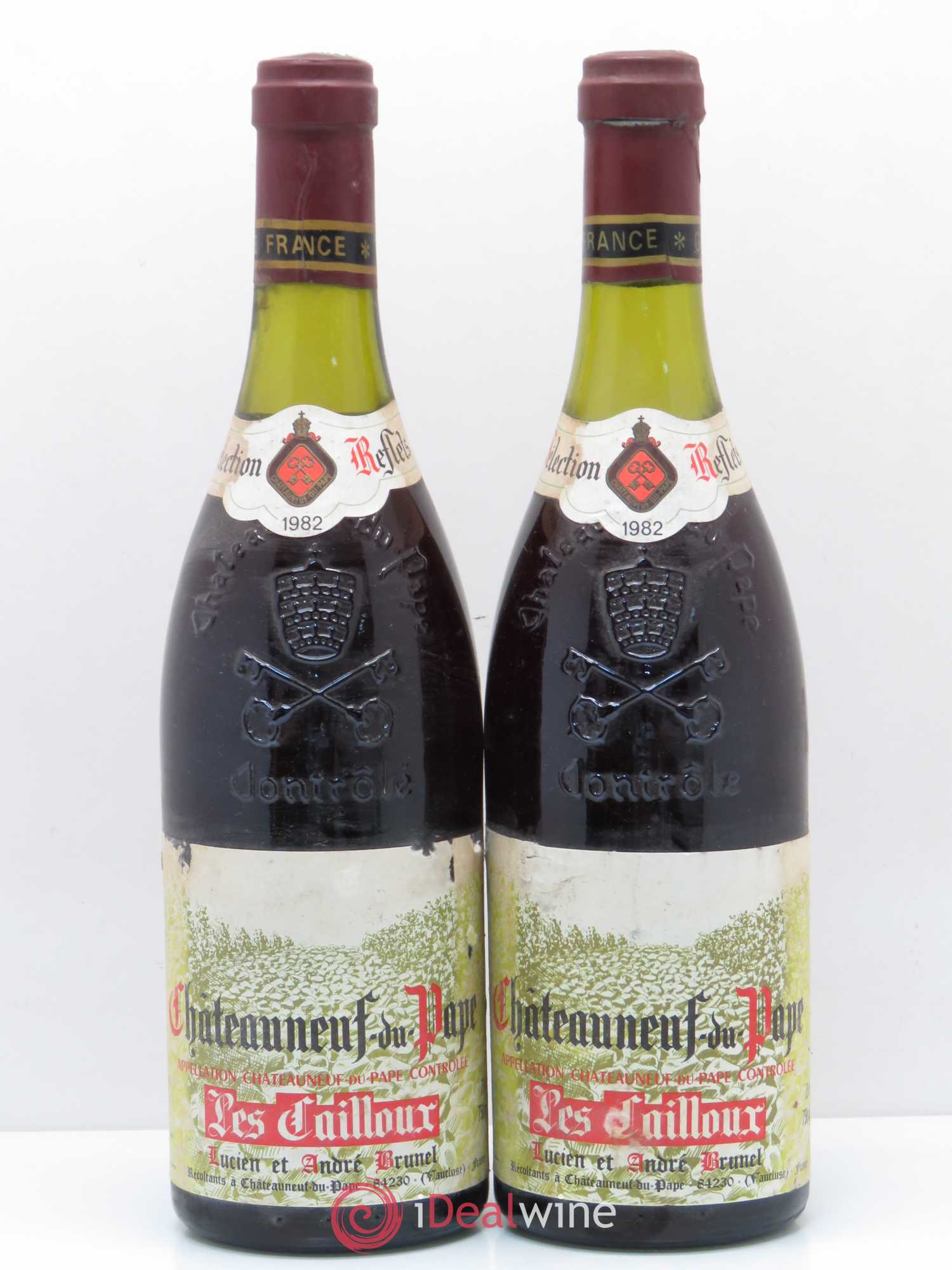 Châteauneuf-du-Pape Les Cailloux André Brunel 1982 - Lot de 2 bouteilles - 0