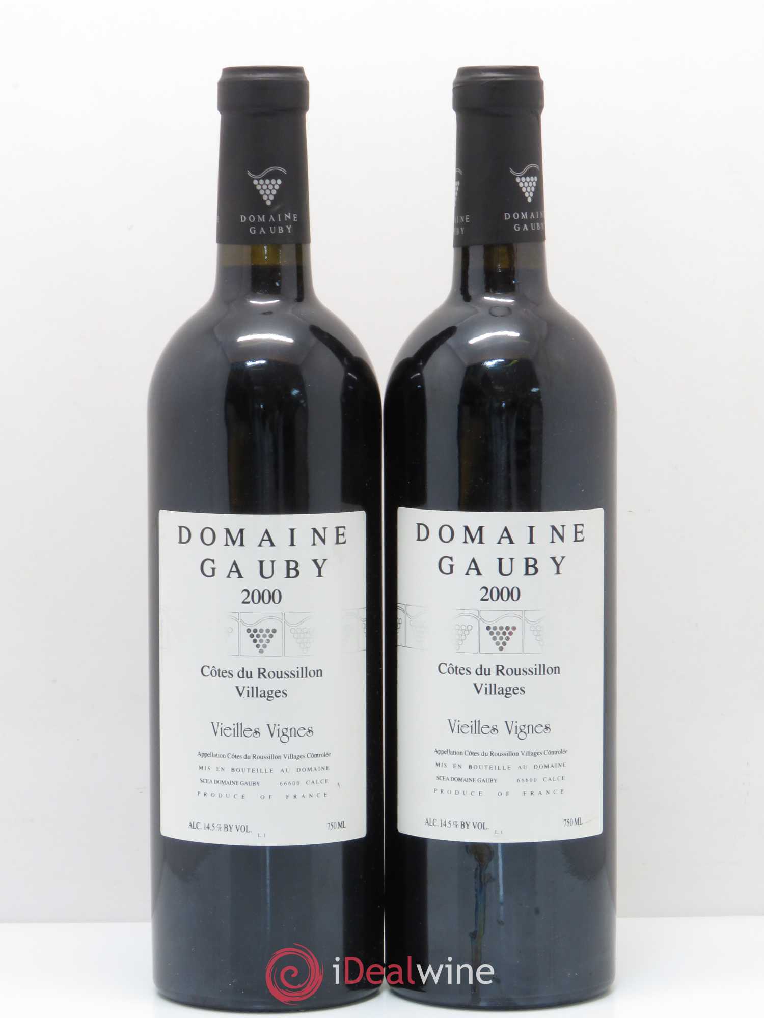 Côtes du Roussillon Villages Vieilles vignes Gauby (Domaine) 2000 - Lot de 2 bouteilles - 0