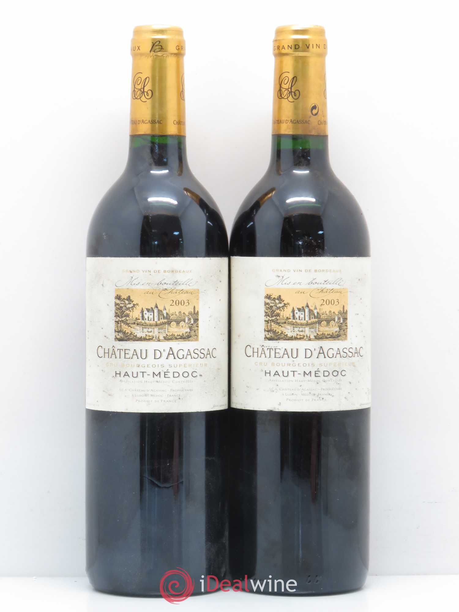 Château d' Agassac Cru Bourgeois 2003 - Lot de 2 bouteilles - 0