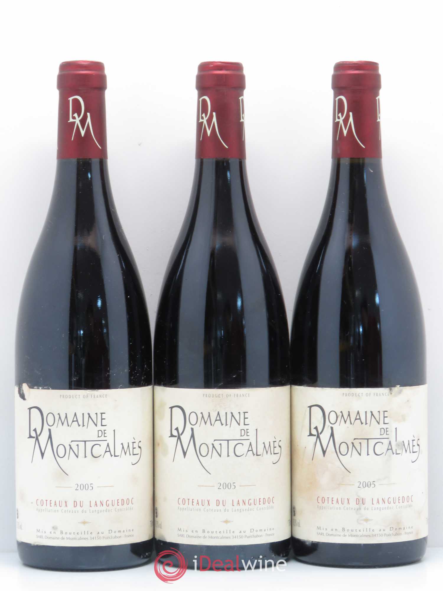 Terrasses du Larzac Domaine de Montcalmès Frédéric Pourtalié 2005 - Lot de 3 bouteilles - 0