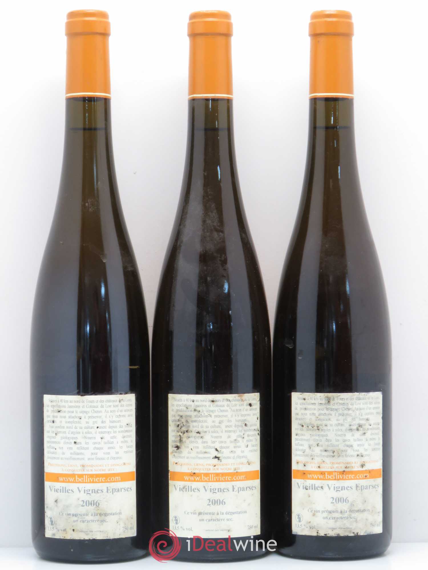 Coteaux du Loir Vieilles Vignes Eparses Domaine de Bellivière 2006 - Lot de 3 bouteilles - 1