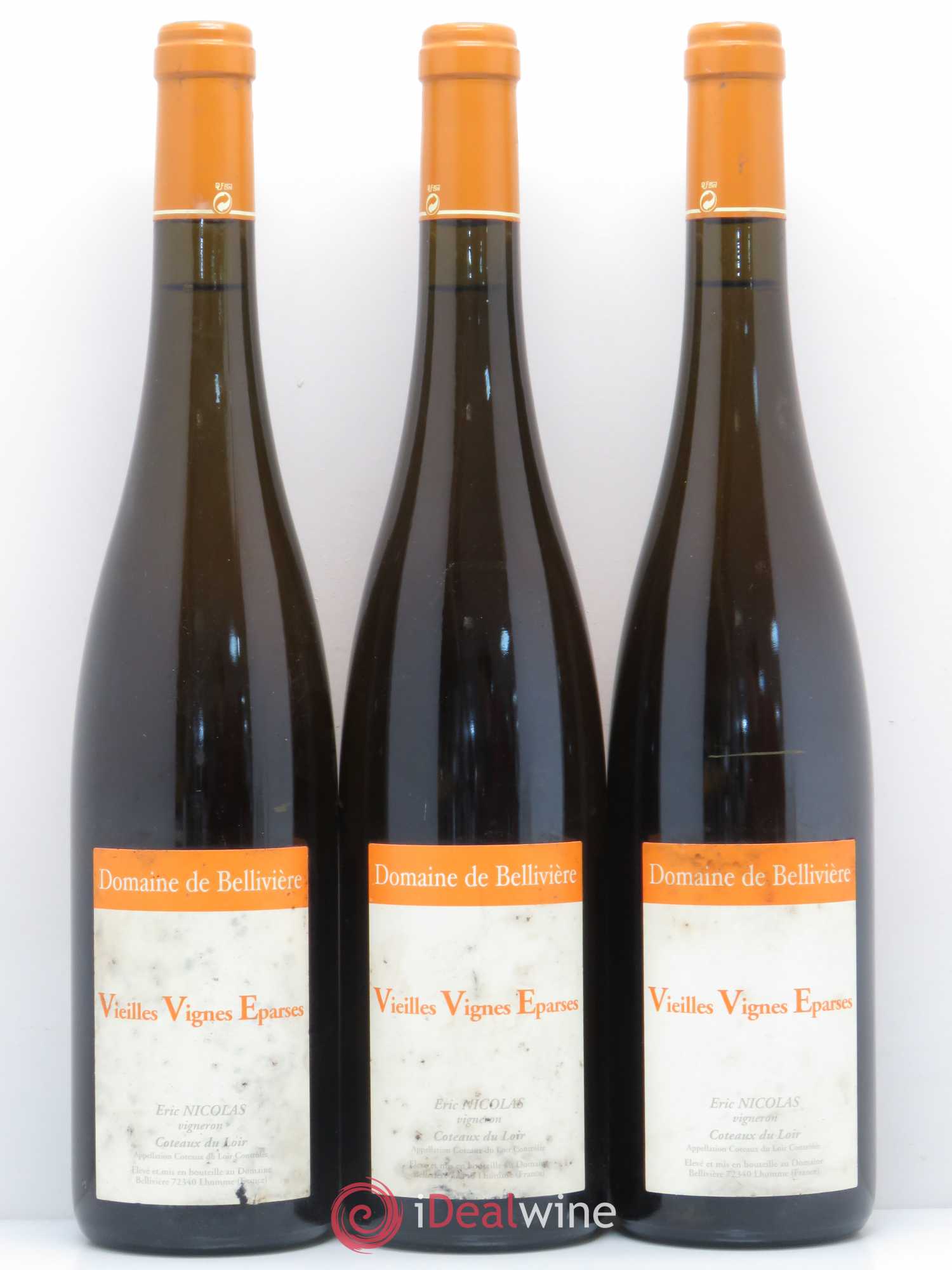 Coteaux du Loir Vieilles Vignes Eparses Domaine de Bellivière 2006 - Lot de 3 bouteilles - 0