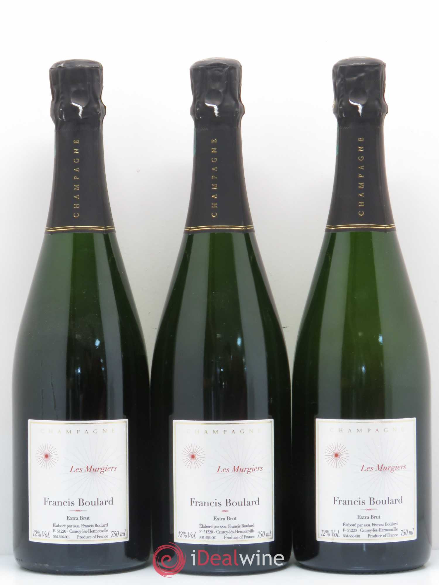 Champagne Les Murgiers Francis Boulard - Posten von 3 Flaschen - 0
