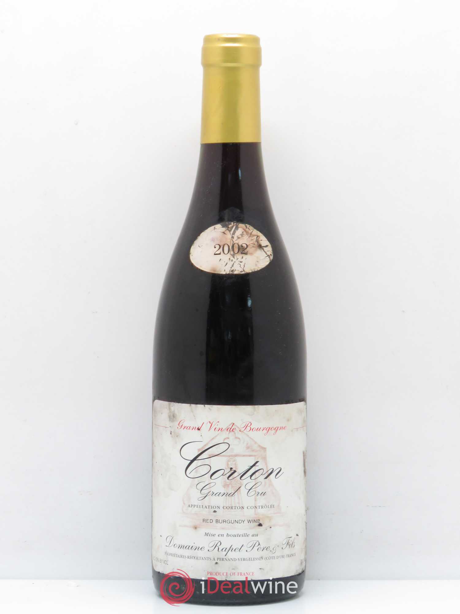 Corton Grand Cru Pougets Rapet Père & Fils 2002 - Lot de 1 bouteille - 0