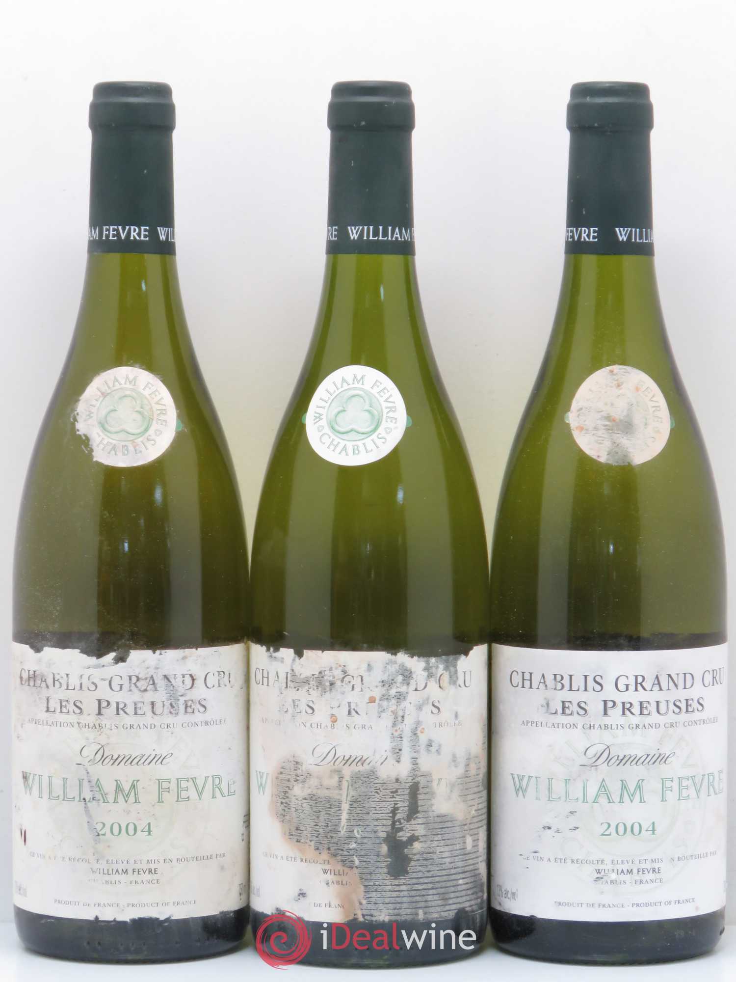 Chablis Grand Cru les Preuses William Fèvre 2004 - Lot de 3 bouteilles - 0
