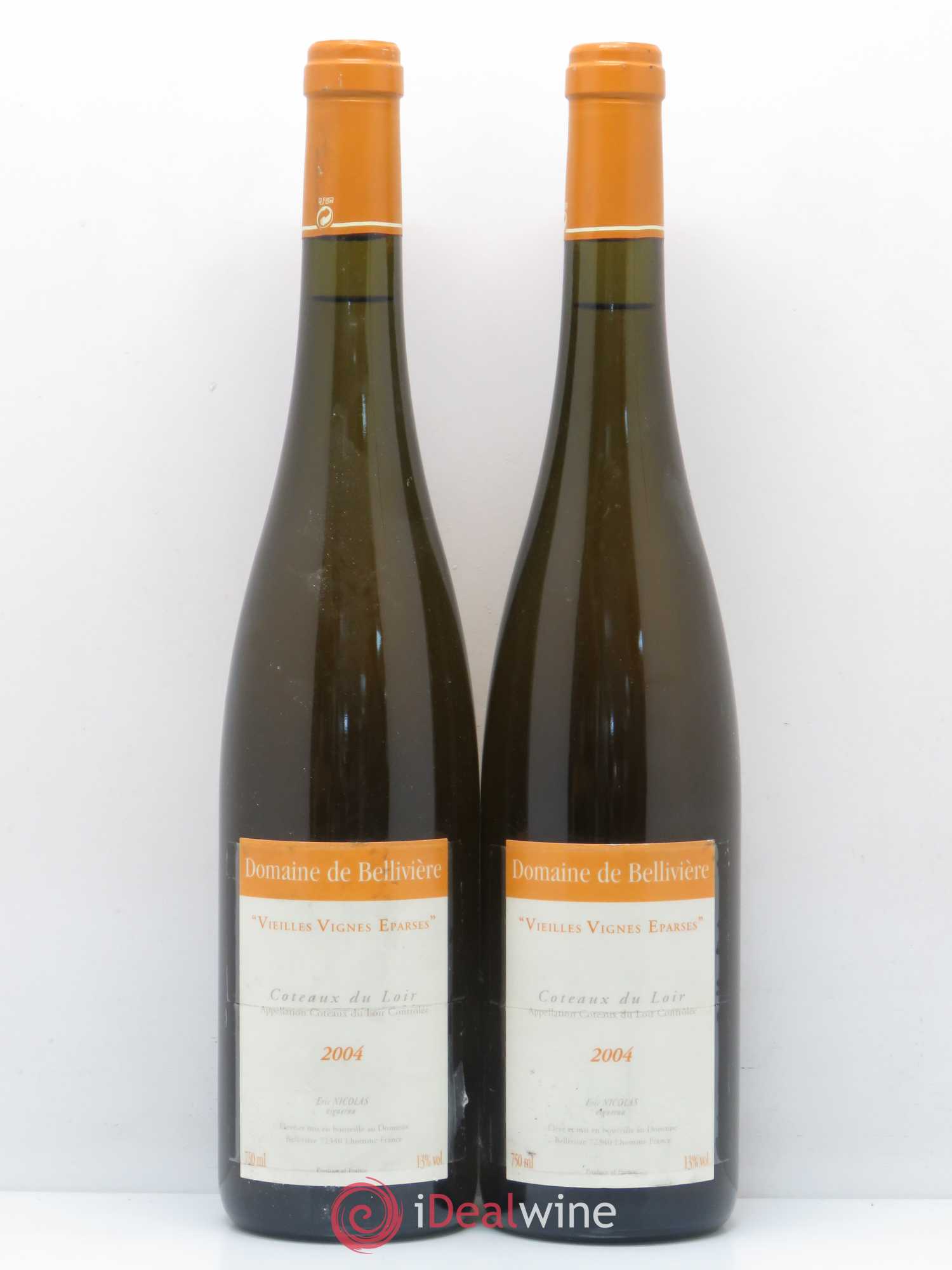 Coteaux du Loir Vieilles Vignes Eparses Domaine de Bellivière 2004 - Lot de 2 bouteilles - 0