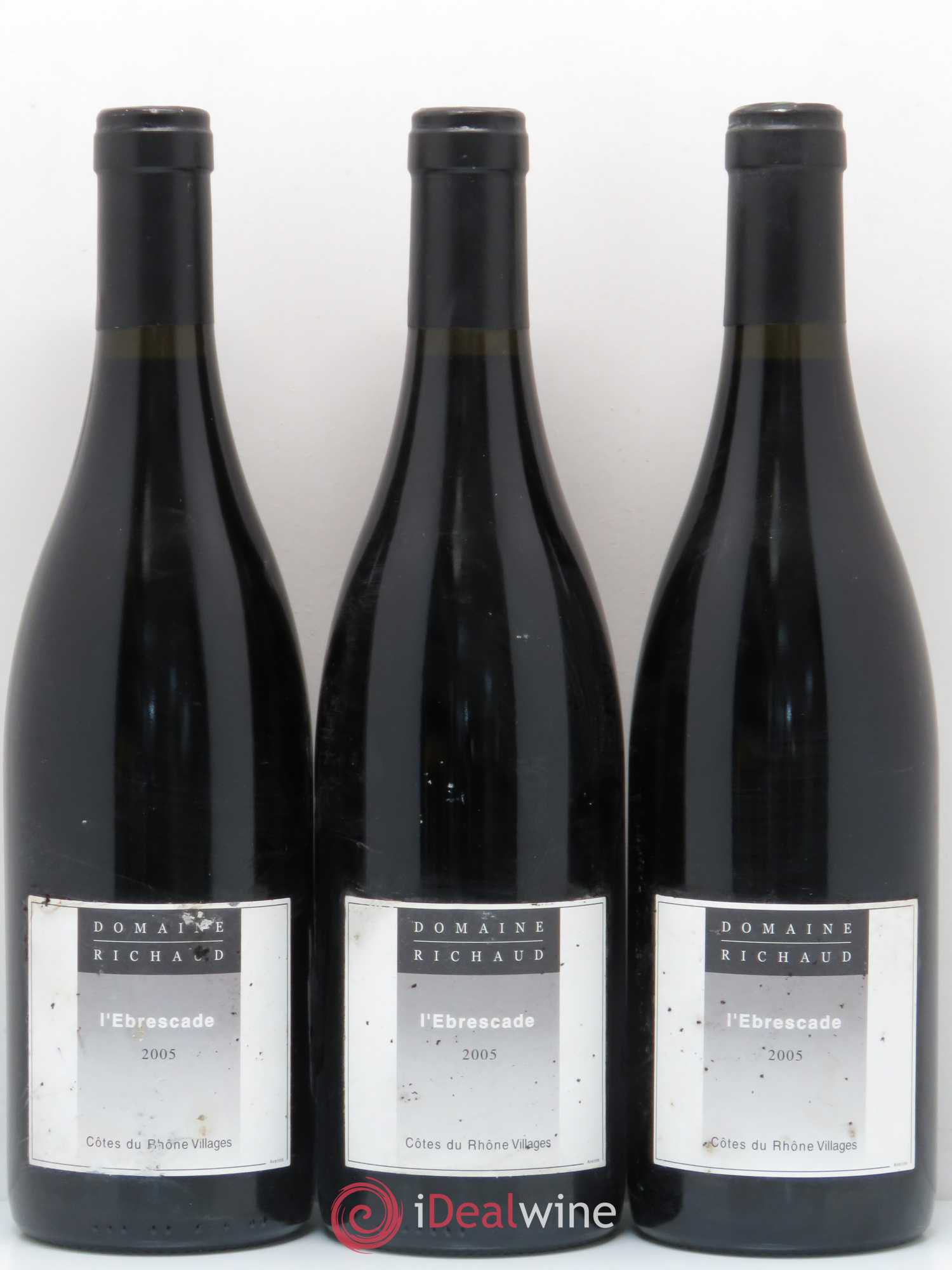Cairanne Ebrescade Marcel Richaud 2005 - Lot de 3 bouteilles - 0