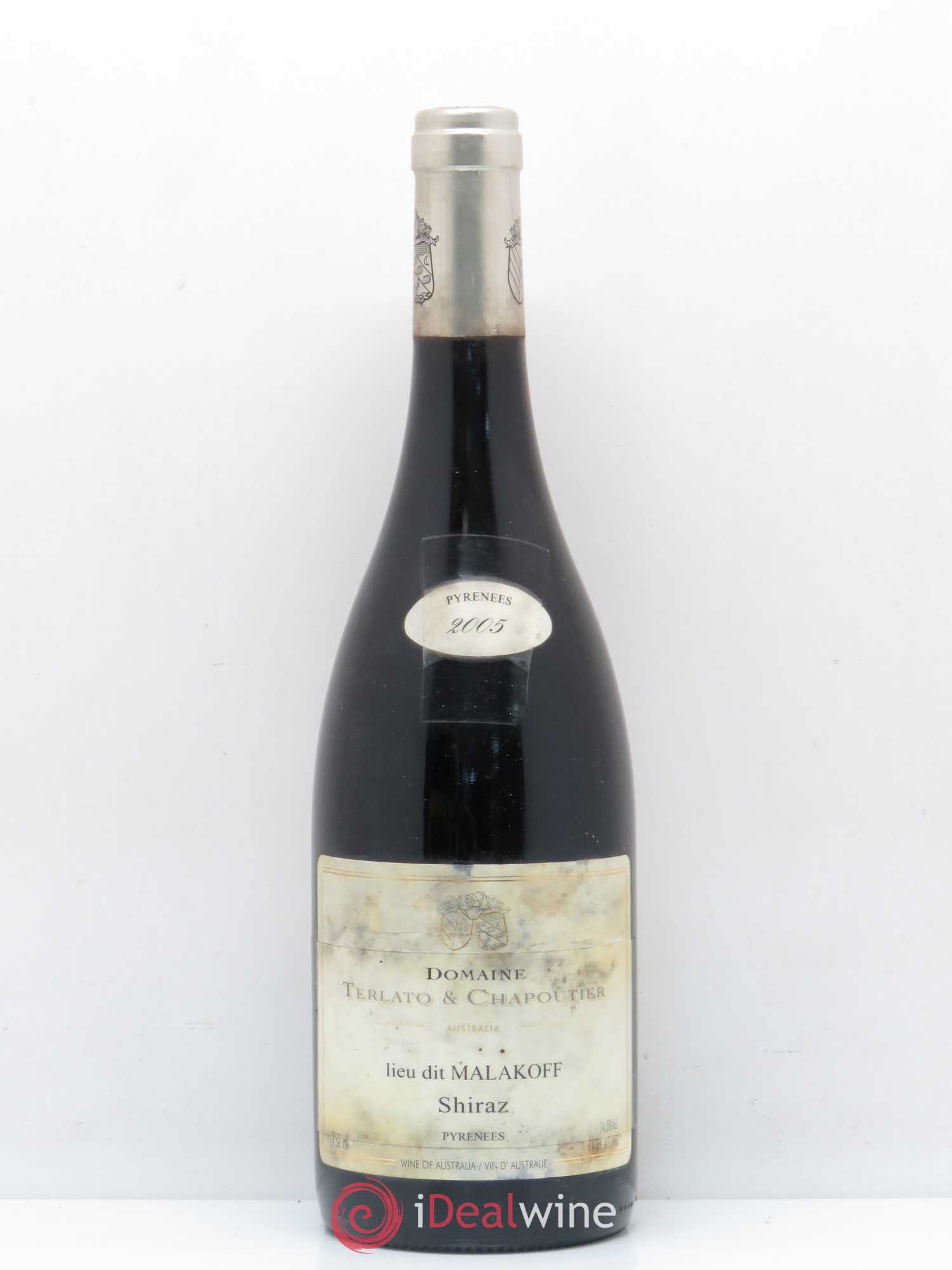Australie Pyrenées Shiraz Lieu-dit Malakoff Domaine Terlato et Chapoutier 2005 - Posten von 1 Flasche - 0