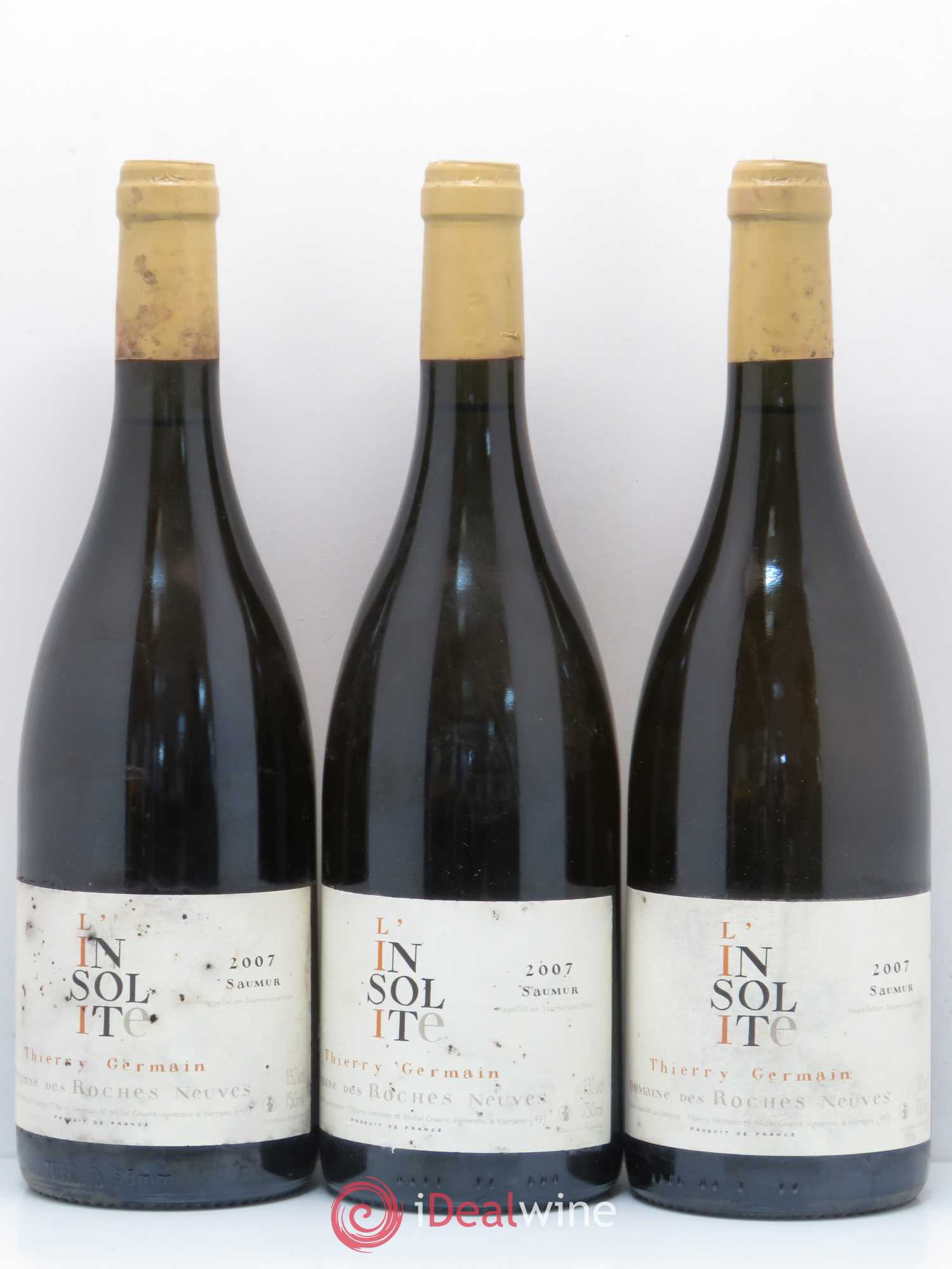Saumur Insolite Domaine des Roches Neuves - Thierry Germain 2007 - Lot de 3 bouteilles - 0