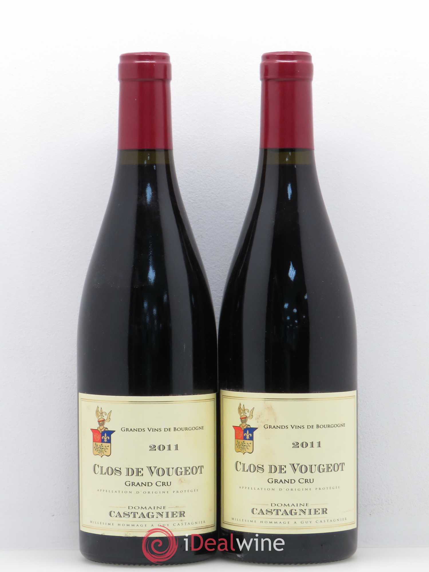 Clos de Vougeot Grand Cru Jerome Castagnier 2011 - Lot de 2 bouteilles - 0
