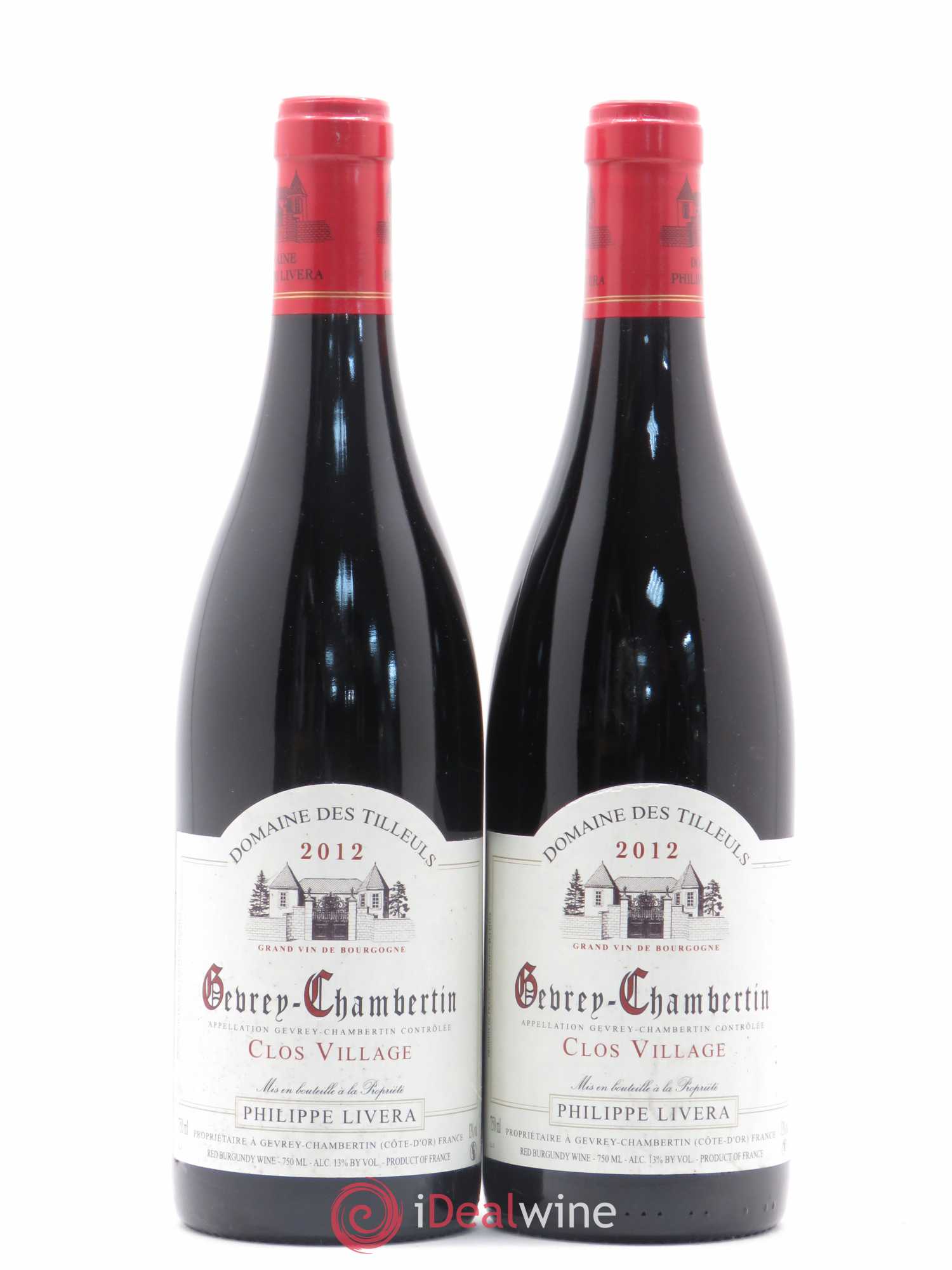 Gevrey-Chambertin Clos Village Tilleuls (Domaine des) - Philippe Livera 2012 - Lot de 2 bouteilles - 0