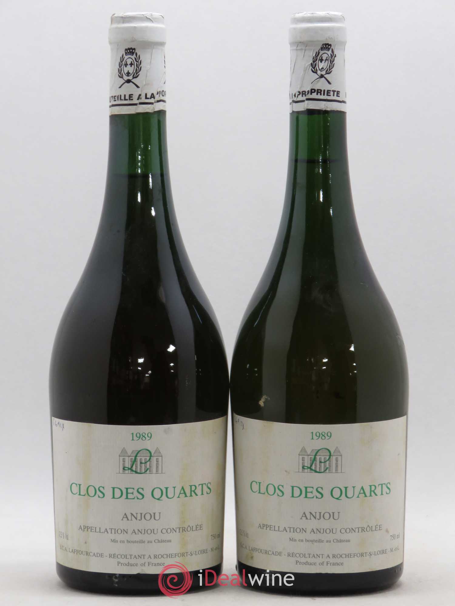 Anjou Clos Des Quarts Domaine Laffourcade 1989 - Posten von 2 Flaschen - 0