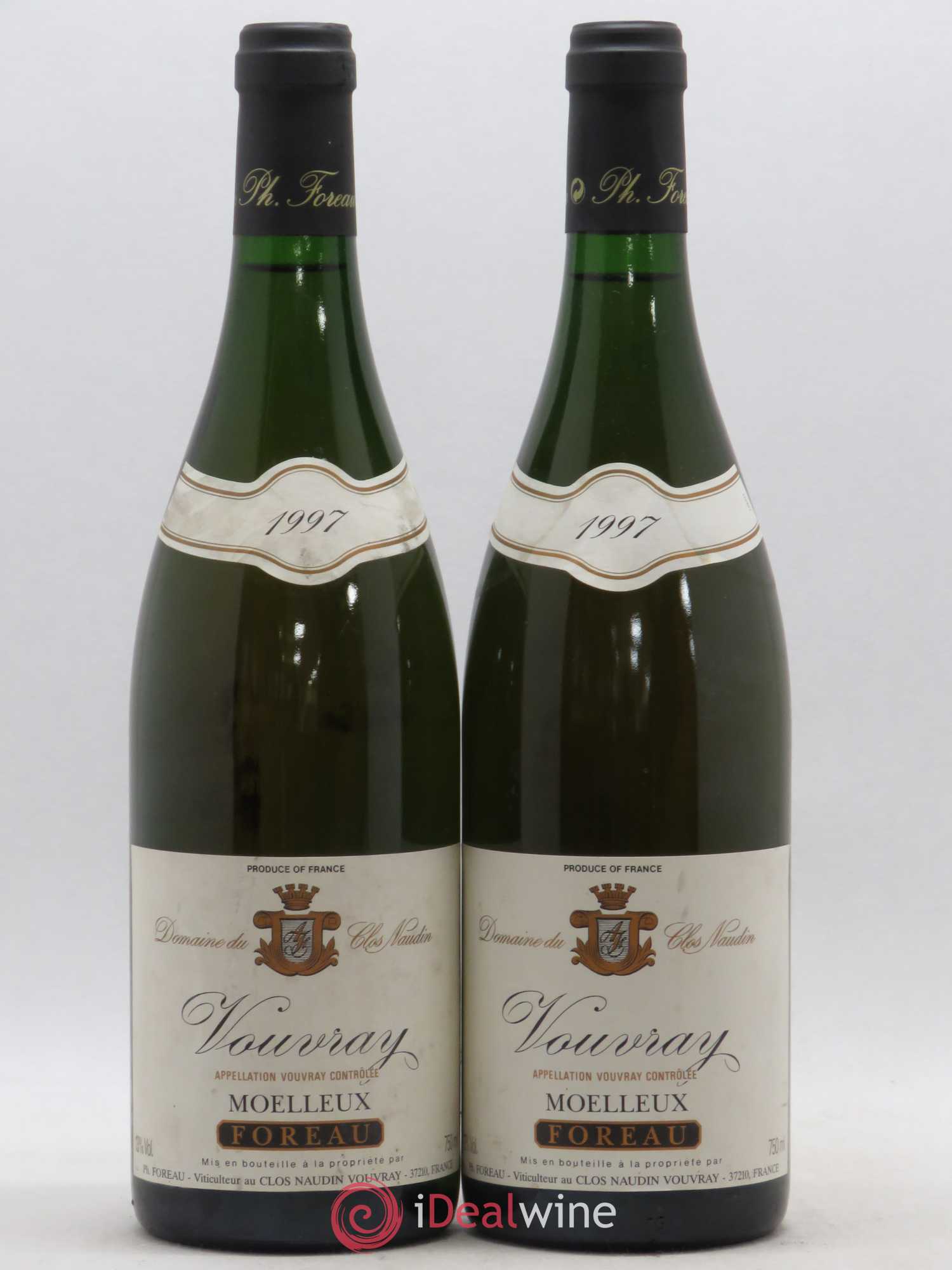 Vouvray Moelleux Clos Naudin - Philippe Foreau 1997 - Lotto di 2 bottiglie - 0