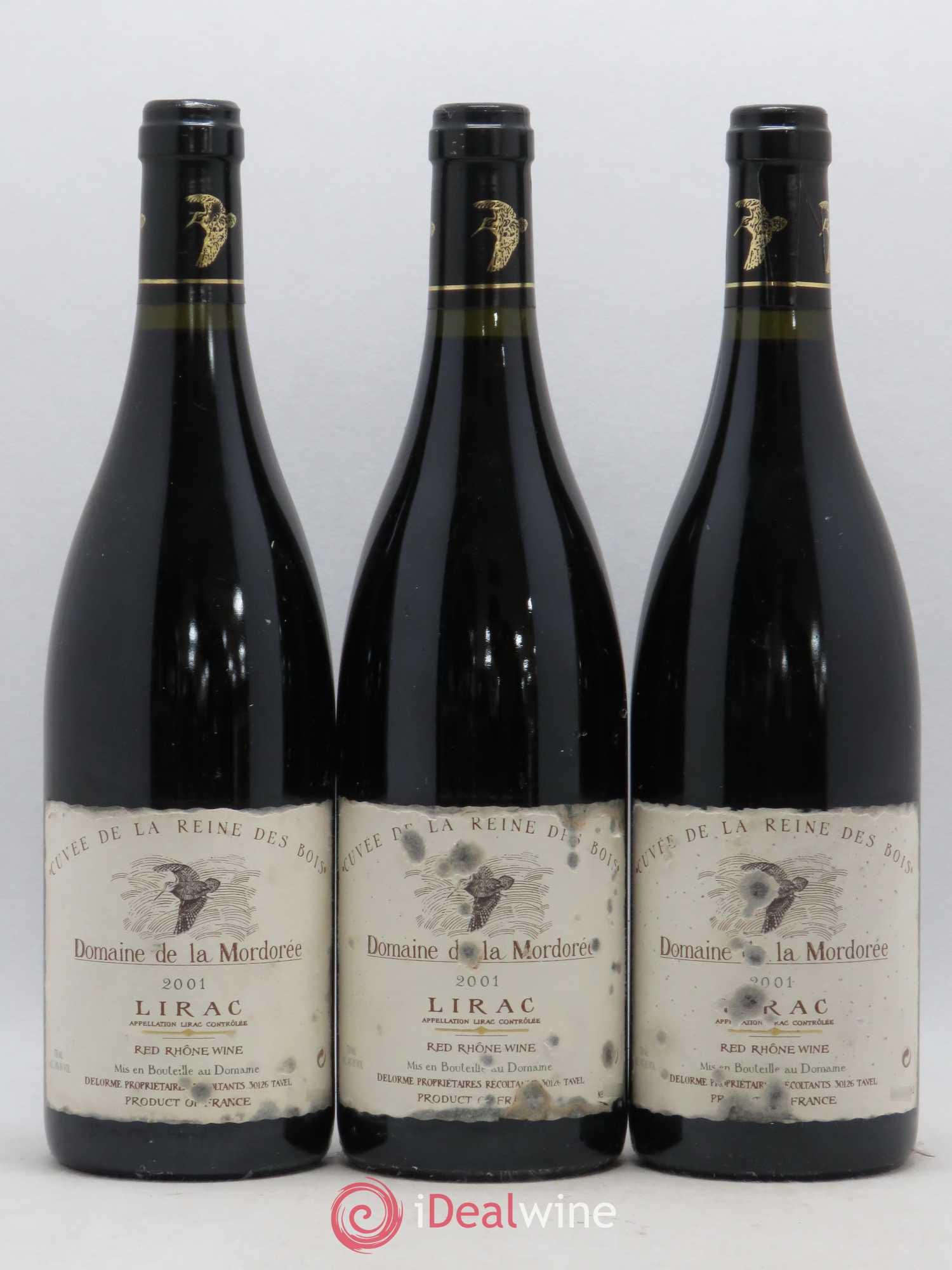 Lirac Cuvée Reine des Bois La Mordorée (Domaine de) 2001 - Lot de 3 bouteilles - 0