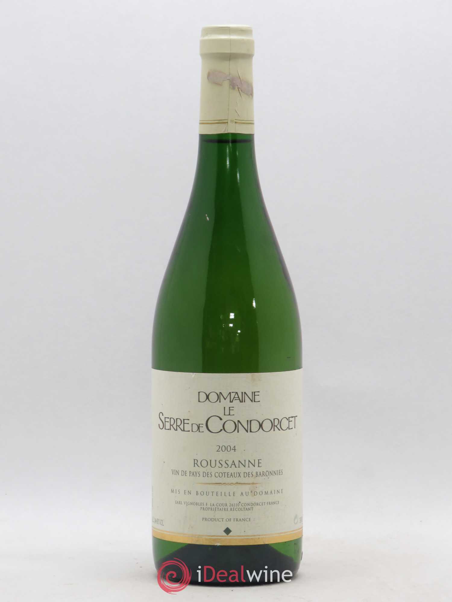 Côtes-du-Rhône IGP Coteaux des Baronnies Roussanne Domaine Serre de Condorcet (sans prix de réserve) 2004 - Lot de 1 bouteille - 0