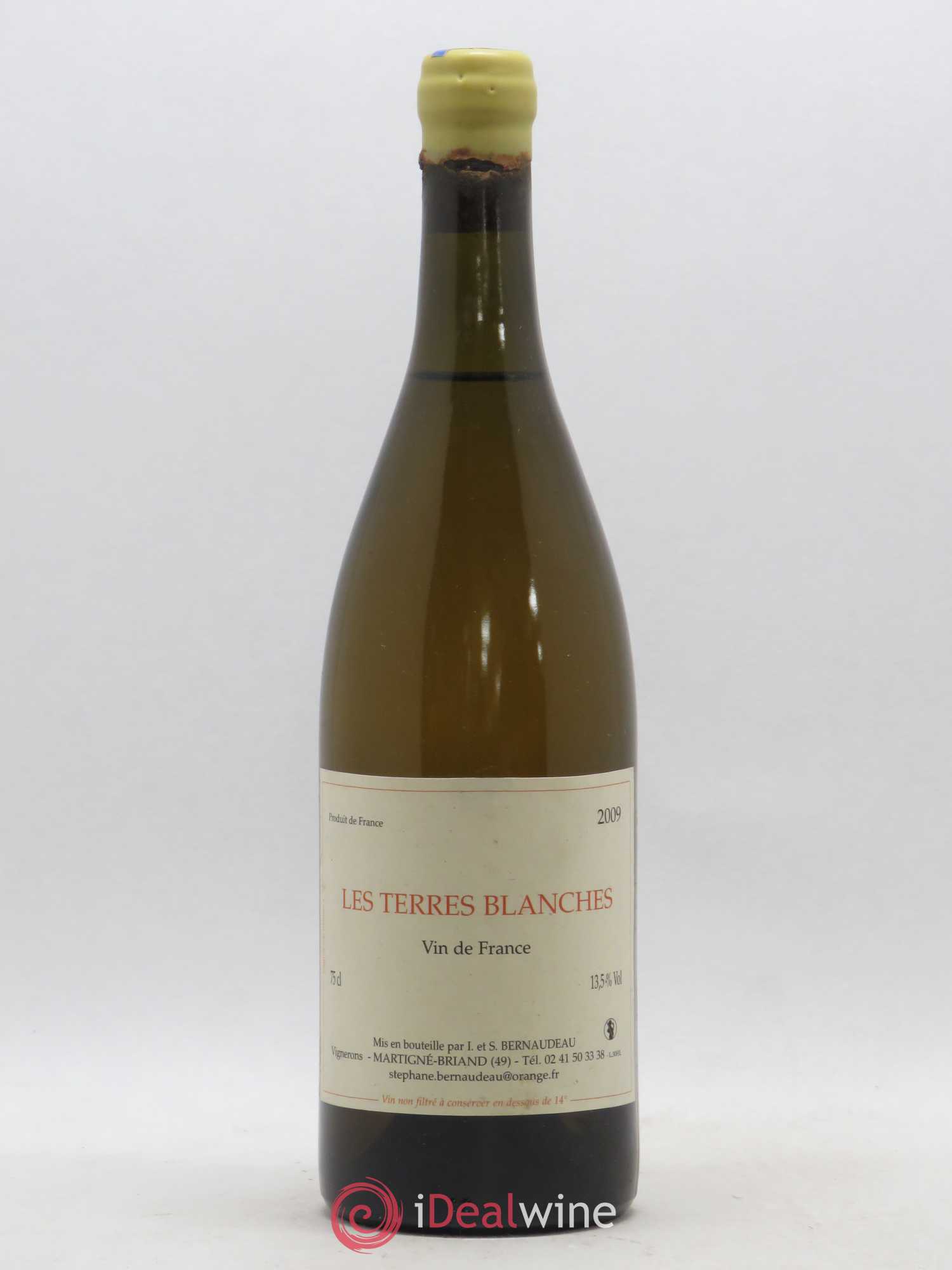 Vin de France Les Terres Blanches Stéphane Bernaudeau 2009 - Lot de 1 bouteille - 0
