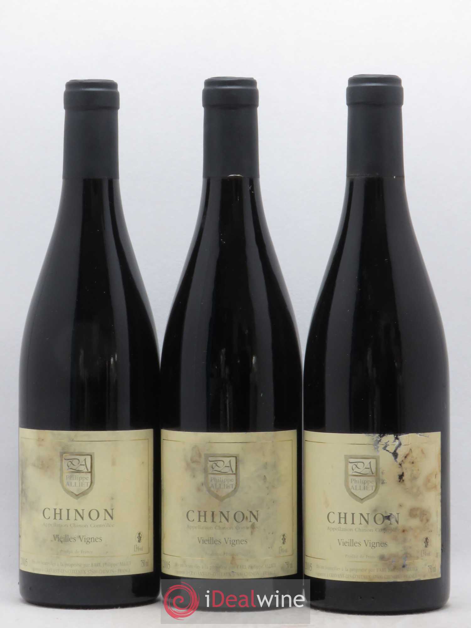 Chinon Vieilles Vignes Philippe Alliet 2005 - Lot de 3 bouteilles - 0