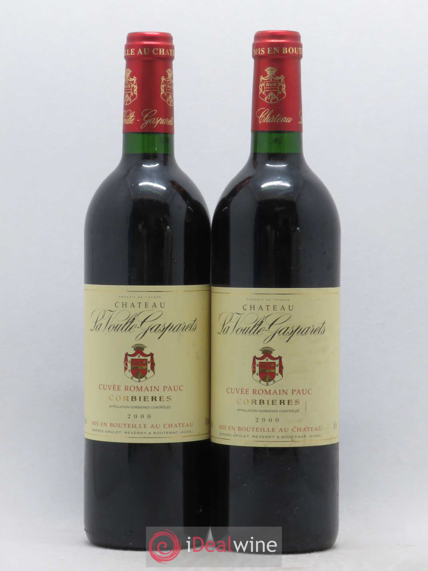 Corbières Boutenac La Voulte-Gasparets Cuvée Romain Pauc Patrick Reverdy 2000 - Lot de 2 bouteilles - 0