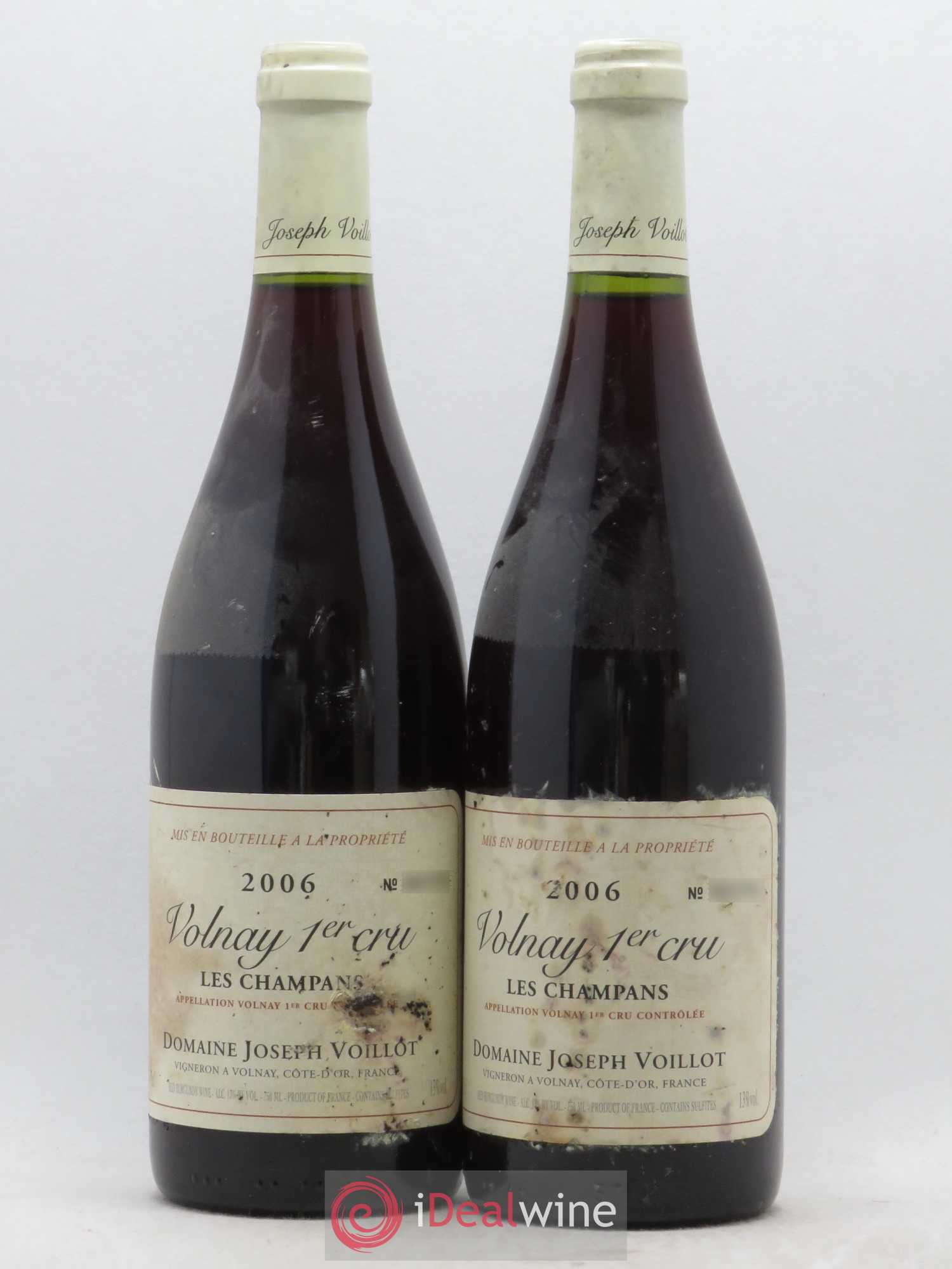 Volnay 1er Cru les Champans Joseph Voillot (Domaine) 2006 - Lot de 2 bouteilles - 0