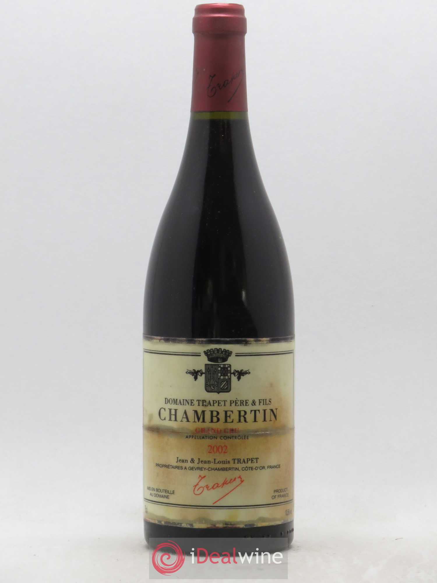Chambertin Grand Cru Domaine Trapet 2002 - Lot de 1 bouteille - 0