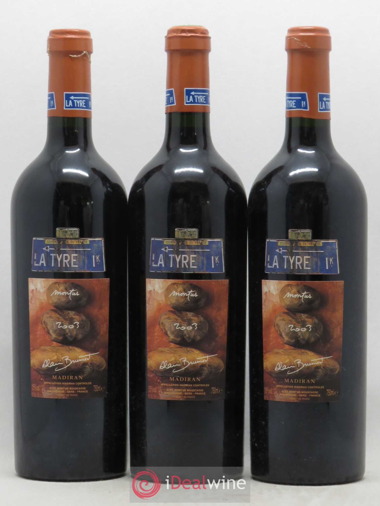 Madiran Château Montus-La Tyre Alain Brumont 2003 - Lot de 6 bouteilles - 1