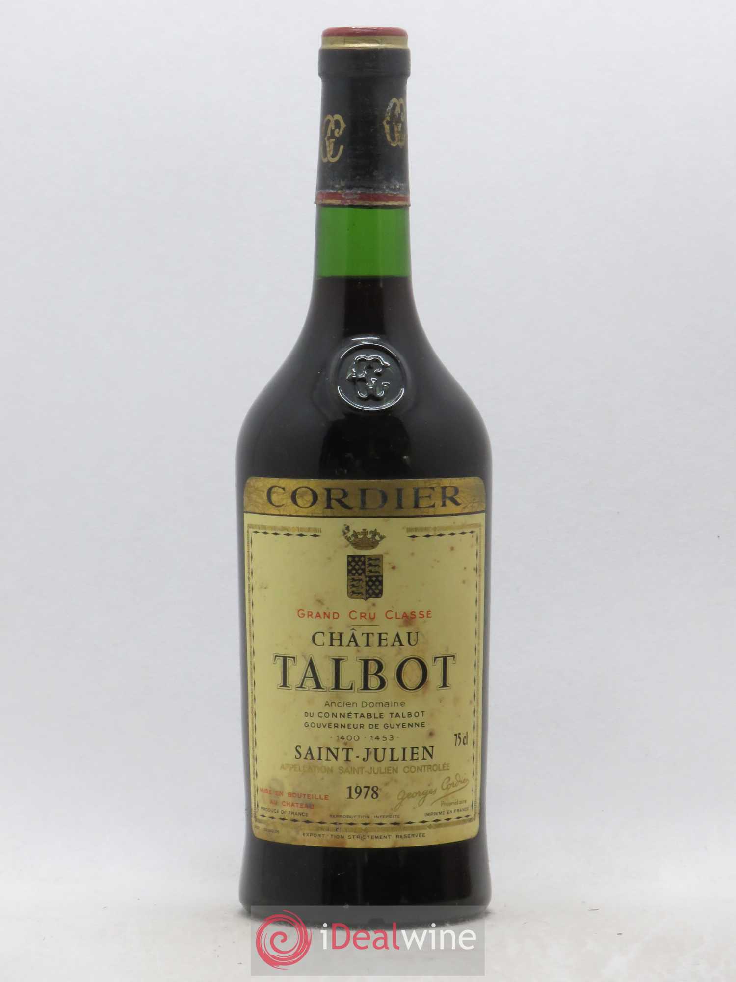 Château Talbot 4ème Grand Cru Classé 1978 - Lot de 1 bouteille - 0