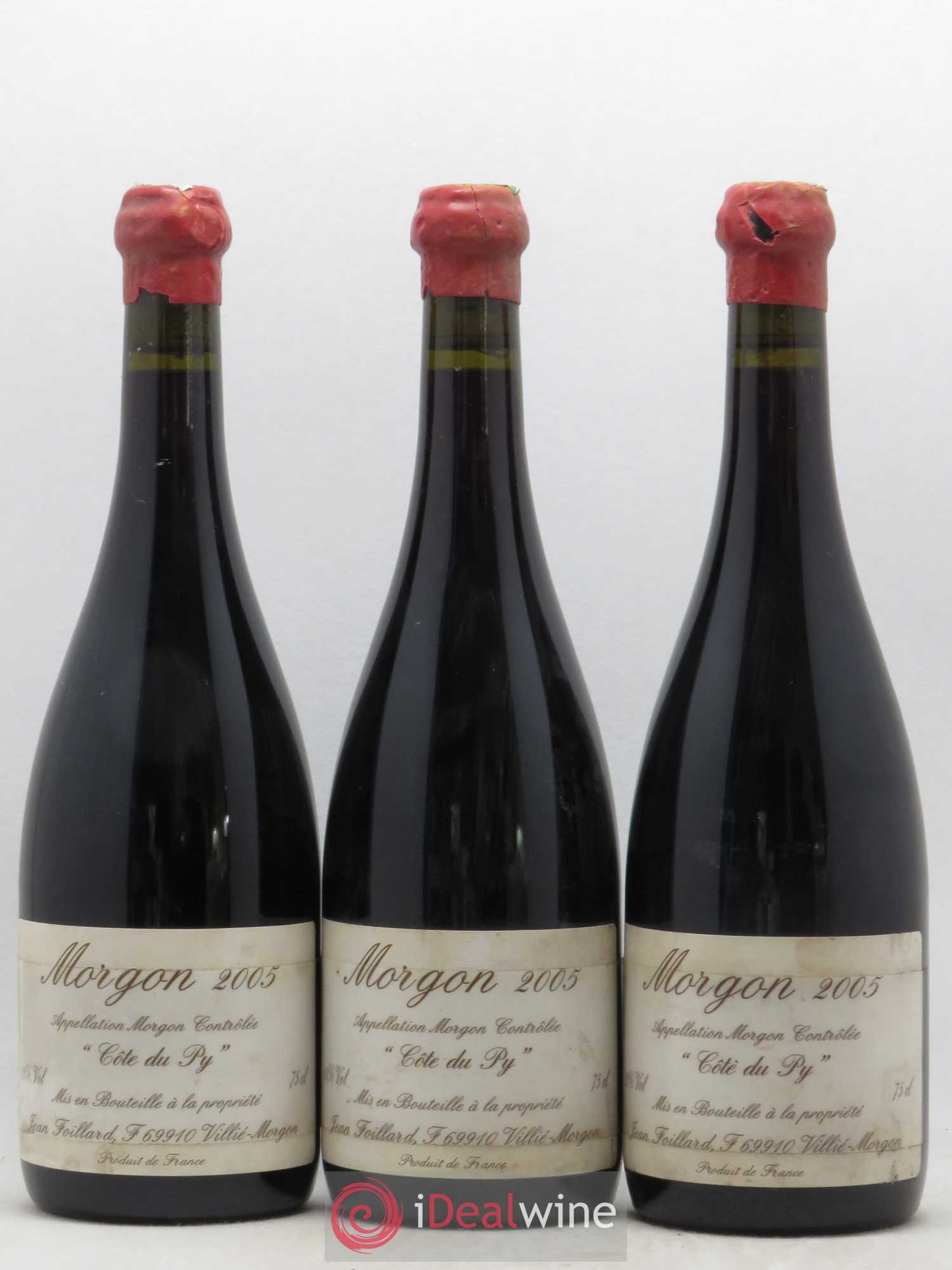 Morgon Côte du Py Jean Foillard 2005 - Lot de 3 bouteilles - 0