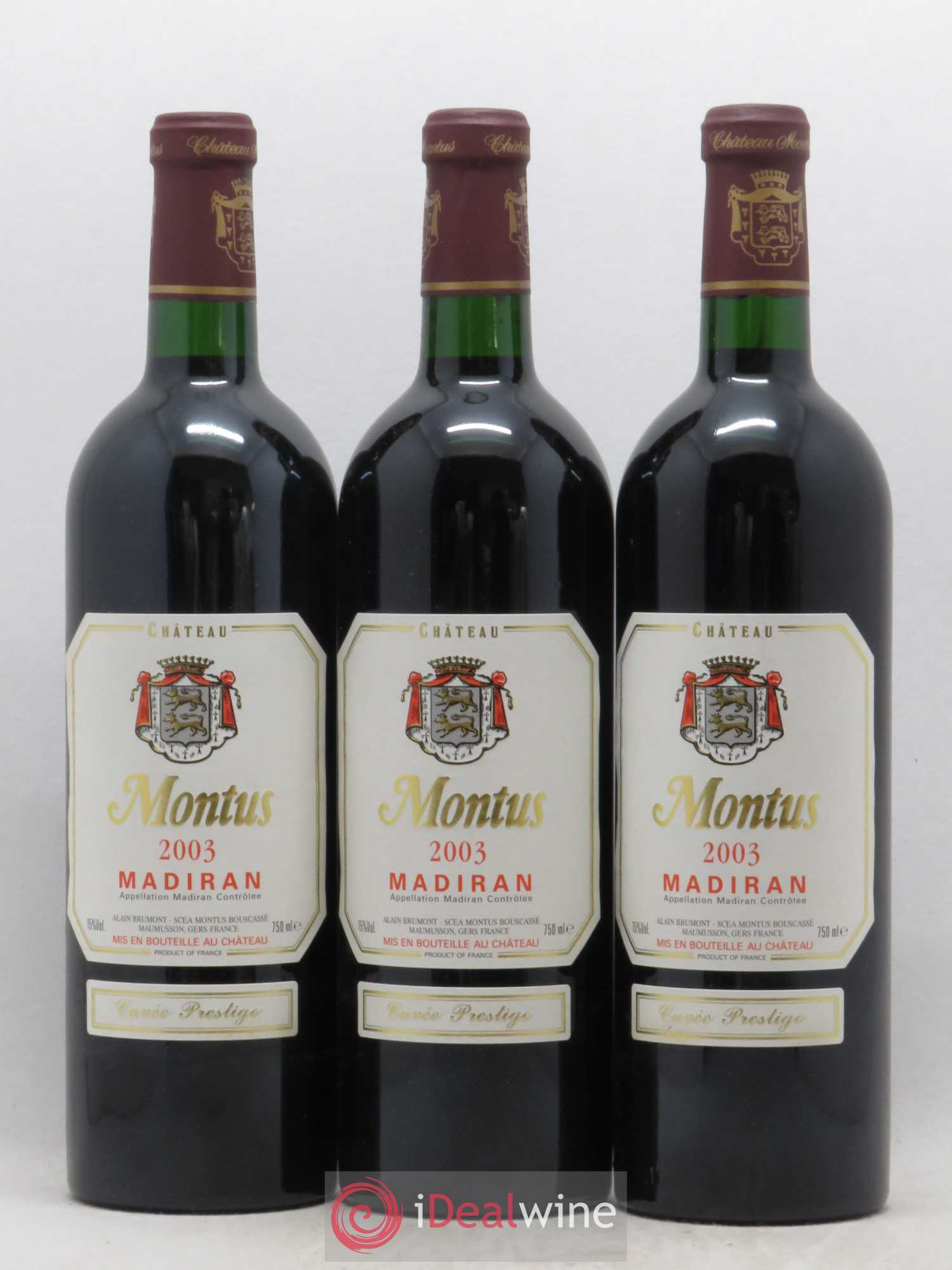 Madiran Château Montus-Prestige Alain Brumont 2003 - Lot de 6 bouteilles - 1
