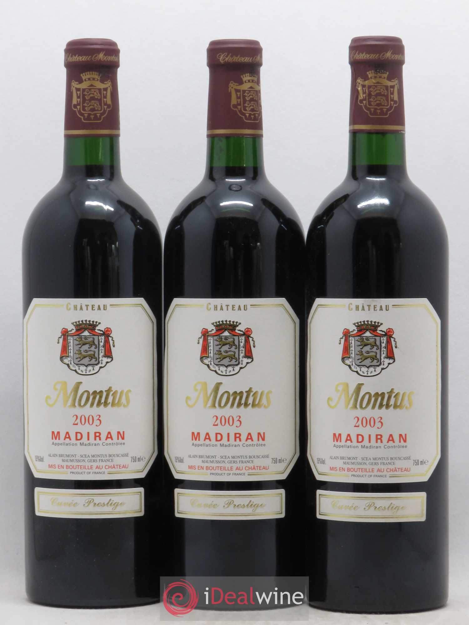 Madiran Château Montus-Prestige Alain Brumont 2003 - Lot de 6 bouteilles - 2