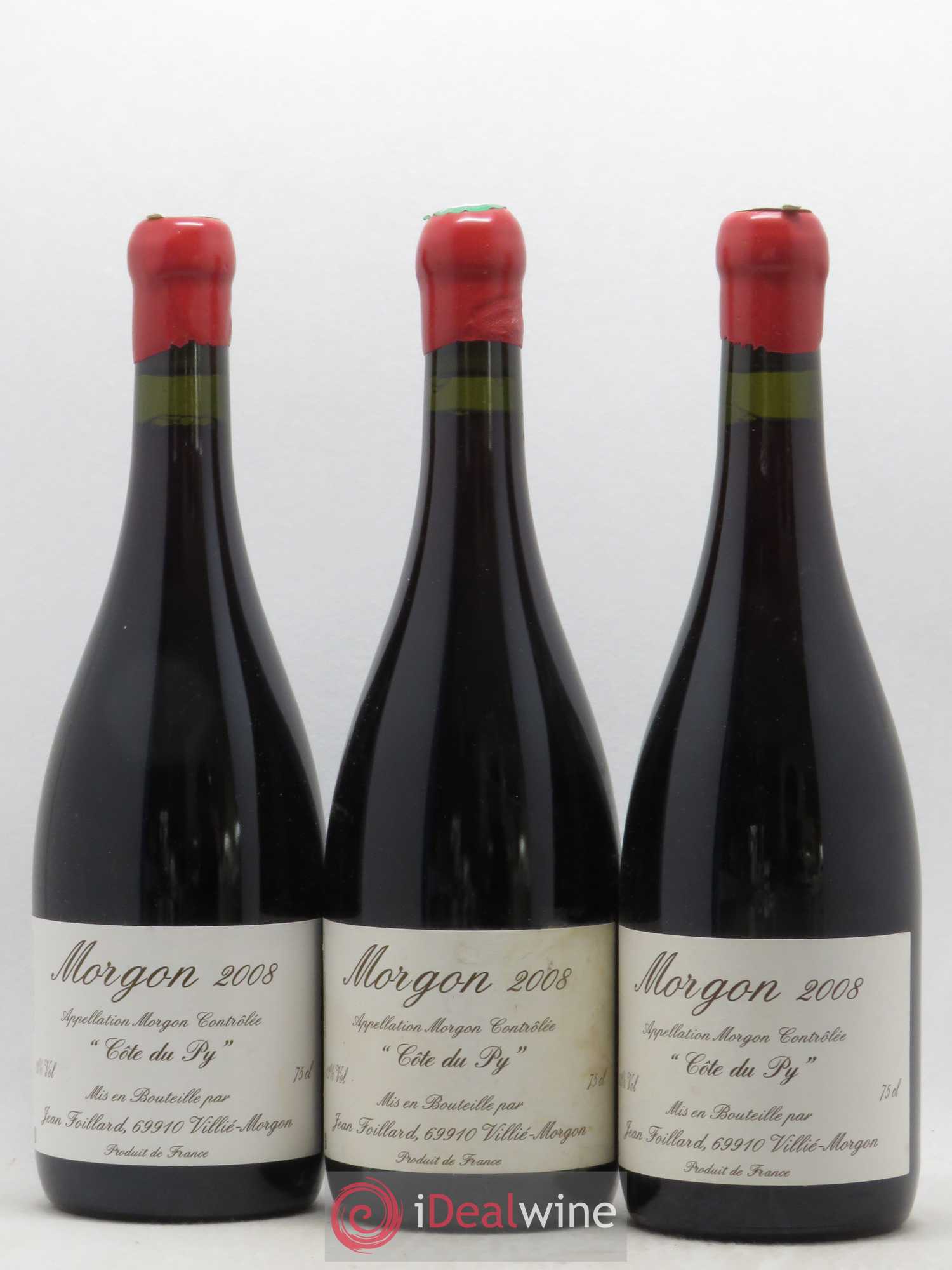 Morgon Côte du Py Jean Foillard 2008 - Lot de 3 bouteilles - 0