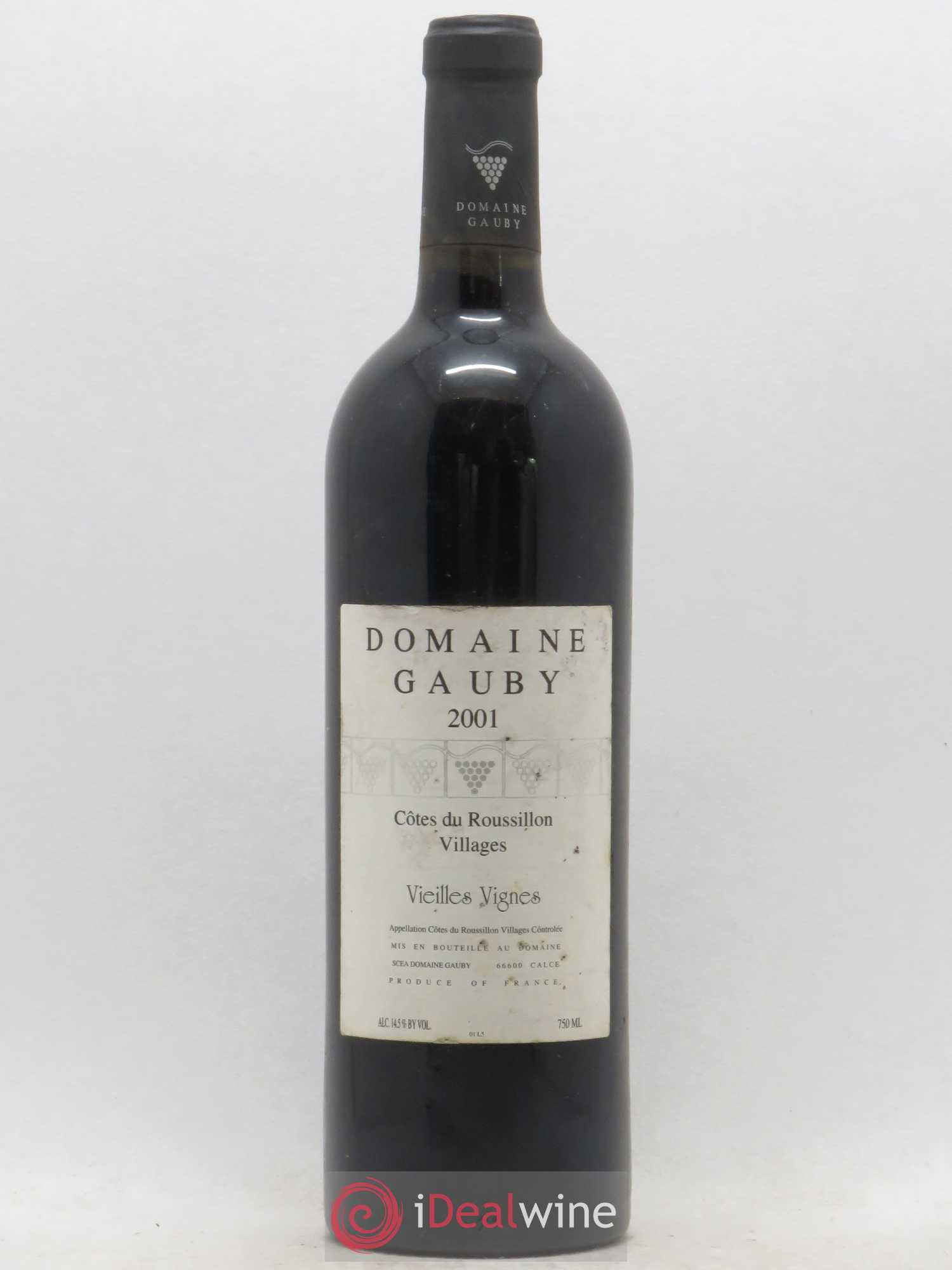Côtes du Roussillon Villages Vieilles vignes Gauby (Domaine) 2001 - Lot de 1 bouteille - 0