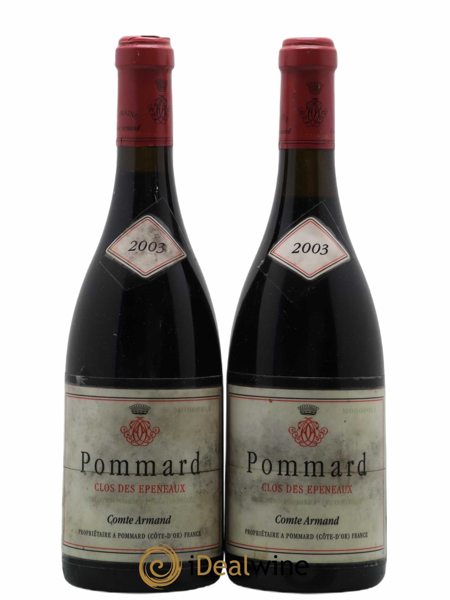 Pommard 1er Cru Clos des Epeneaux Comte Armand 2003 - Lot de 2 bouteilles - 0