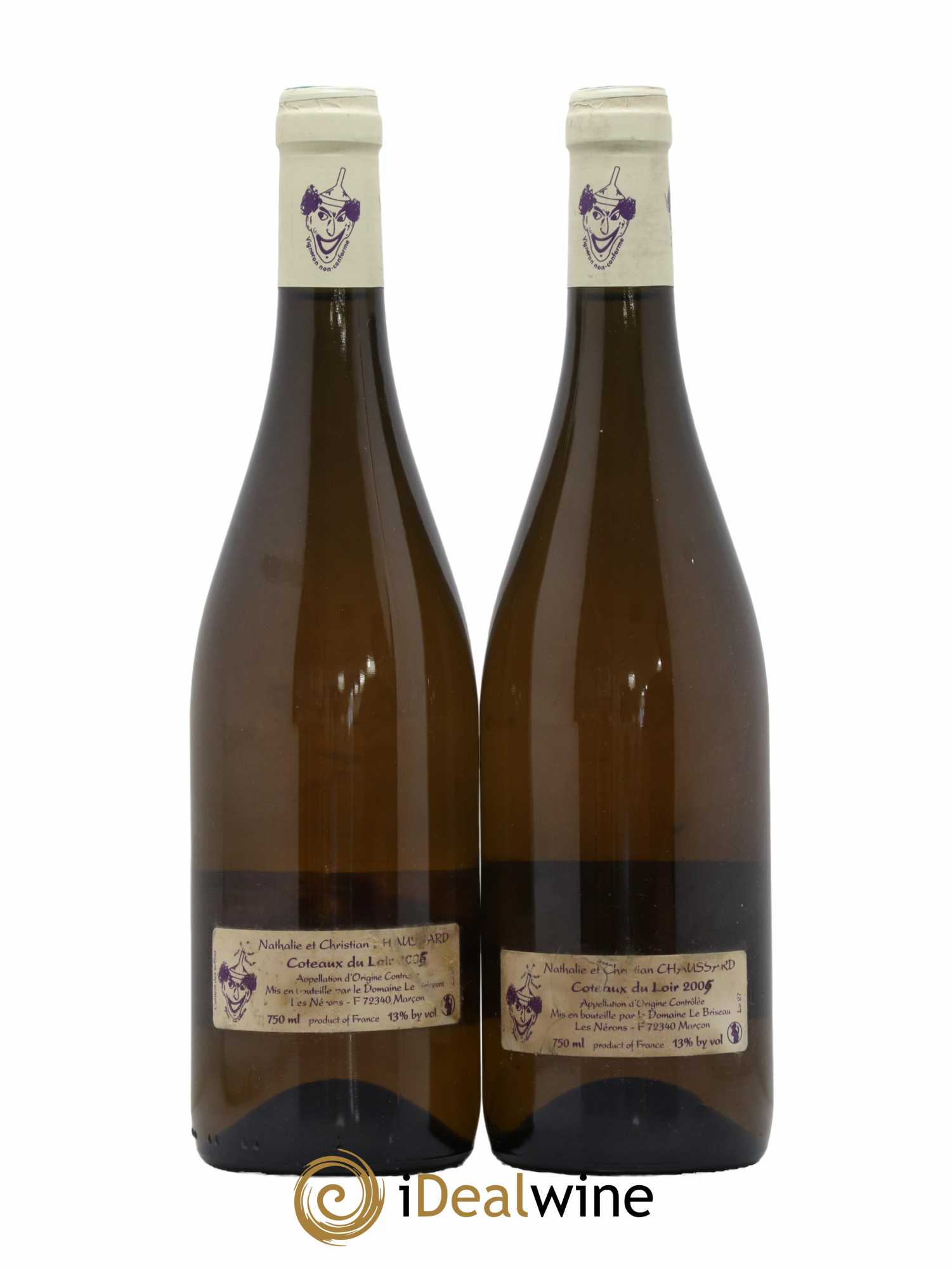 Coteaux du Loir Le Briseau Nathalie Et Christian Chaussard 2005 - Lot de 2 bouteilles - 1