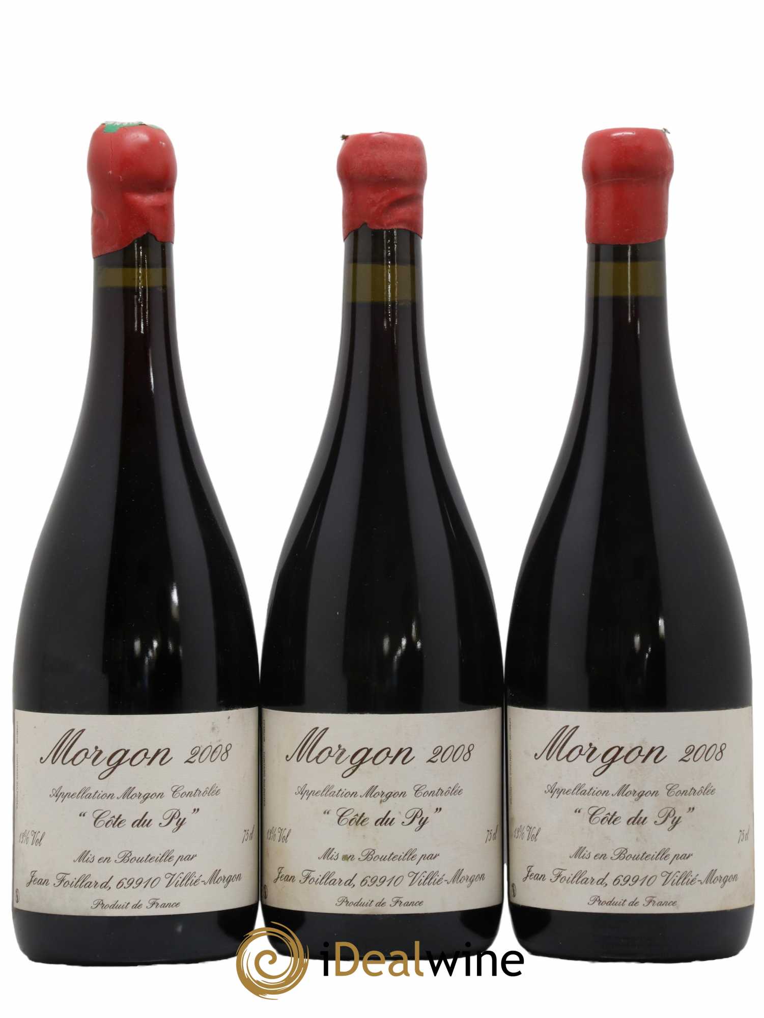 Morgon Côte du Py Jean Foillard 2008 - Lot de 3 bouteilles - 0