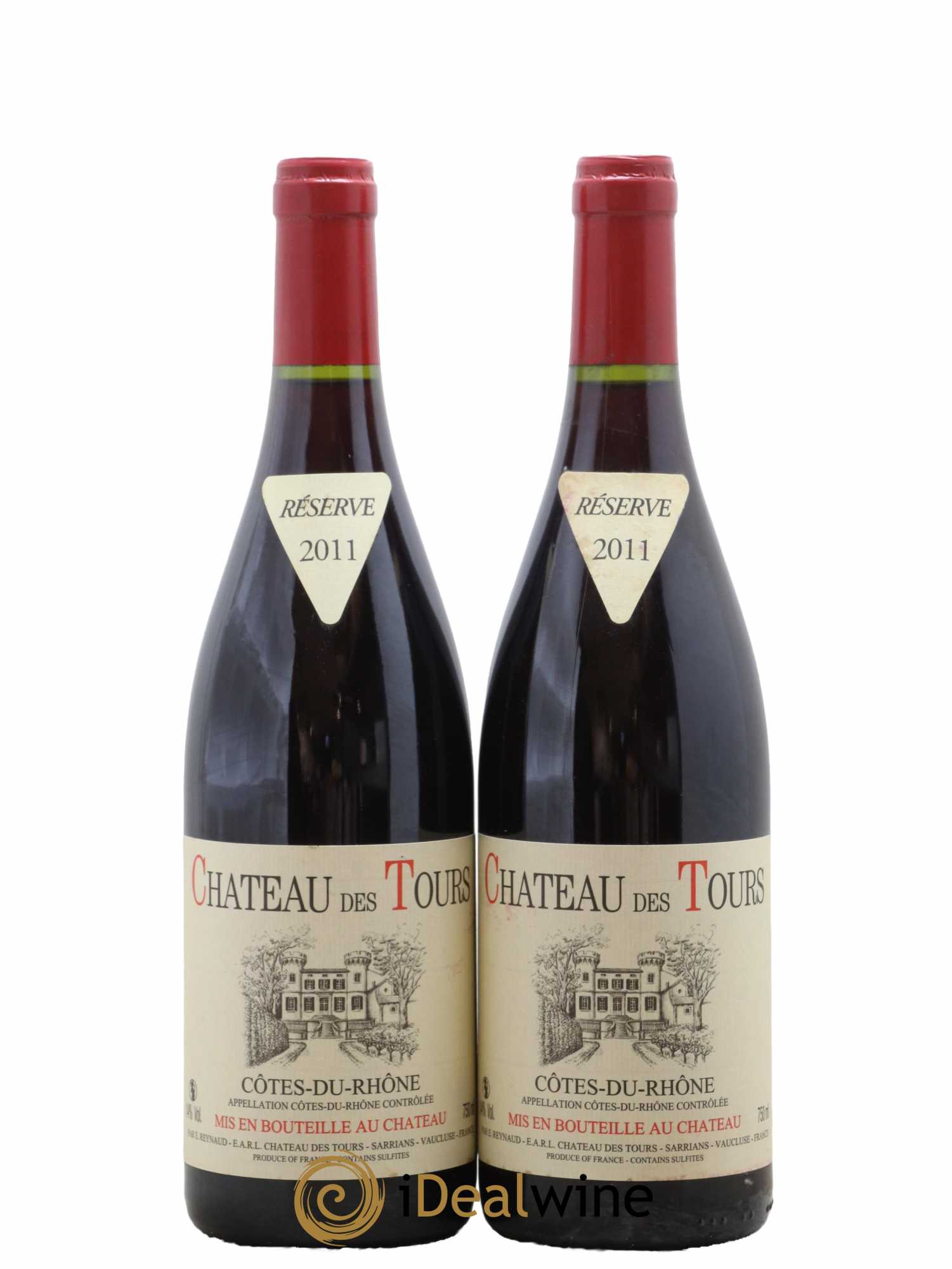 Côtes-du-Rhône Château des Tours Emmanuel Reynaud 2011 - Lot de 2 bouteilles - 0