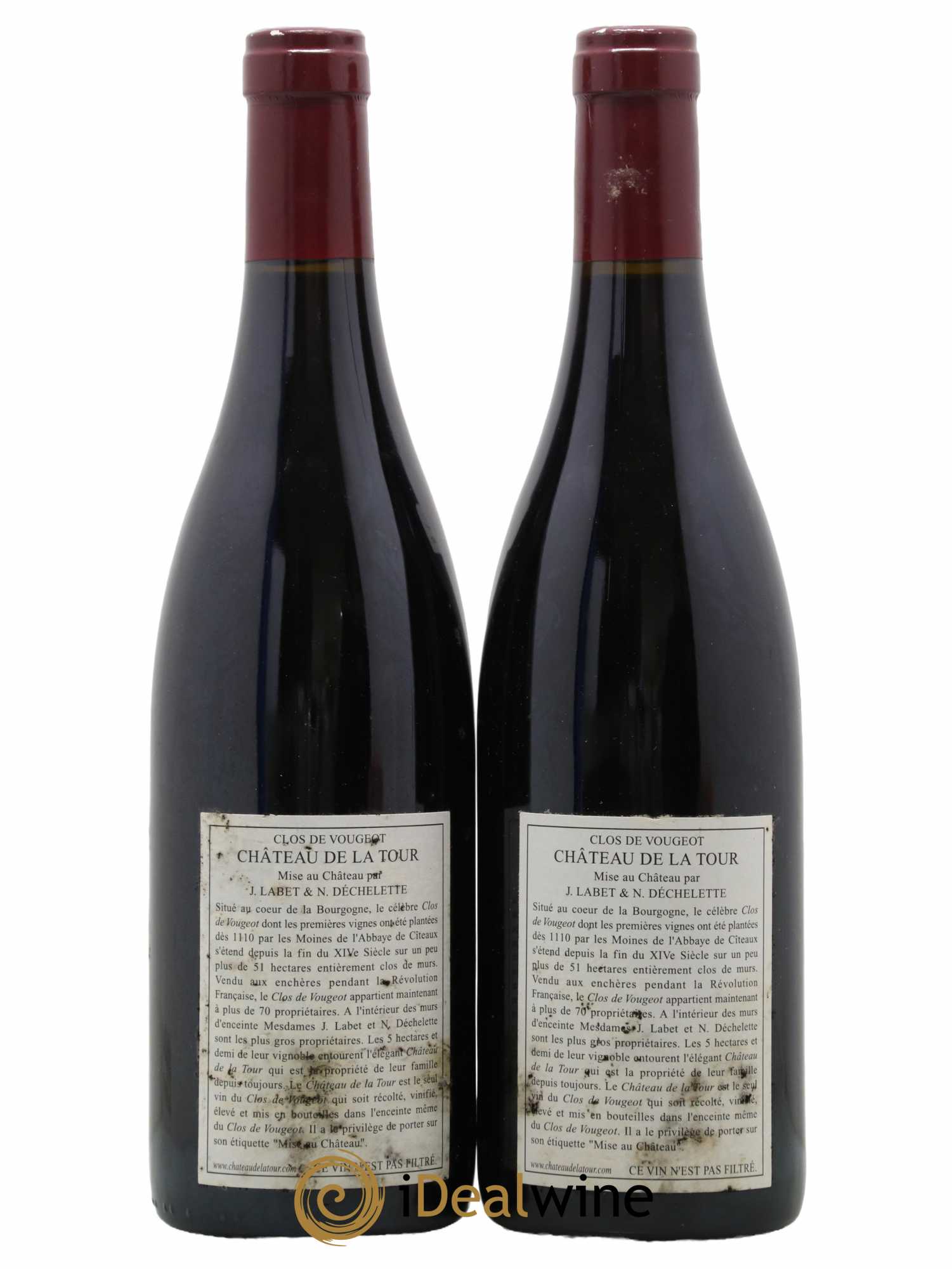 Clos de Vougeot Grand Cru Vieilles Vignes Château de La Tour 2005 - Lot de 2 bouteilles - 1