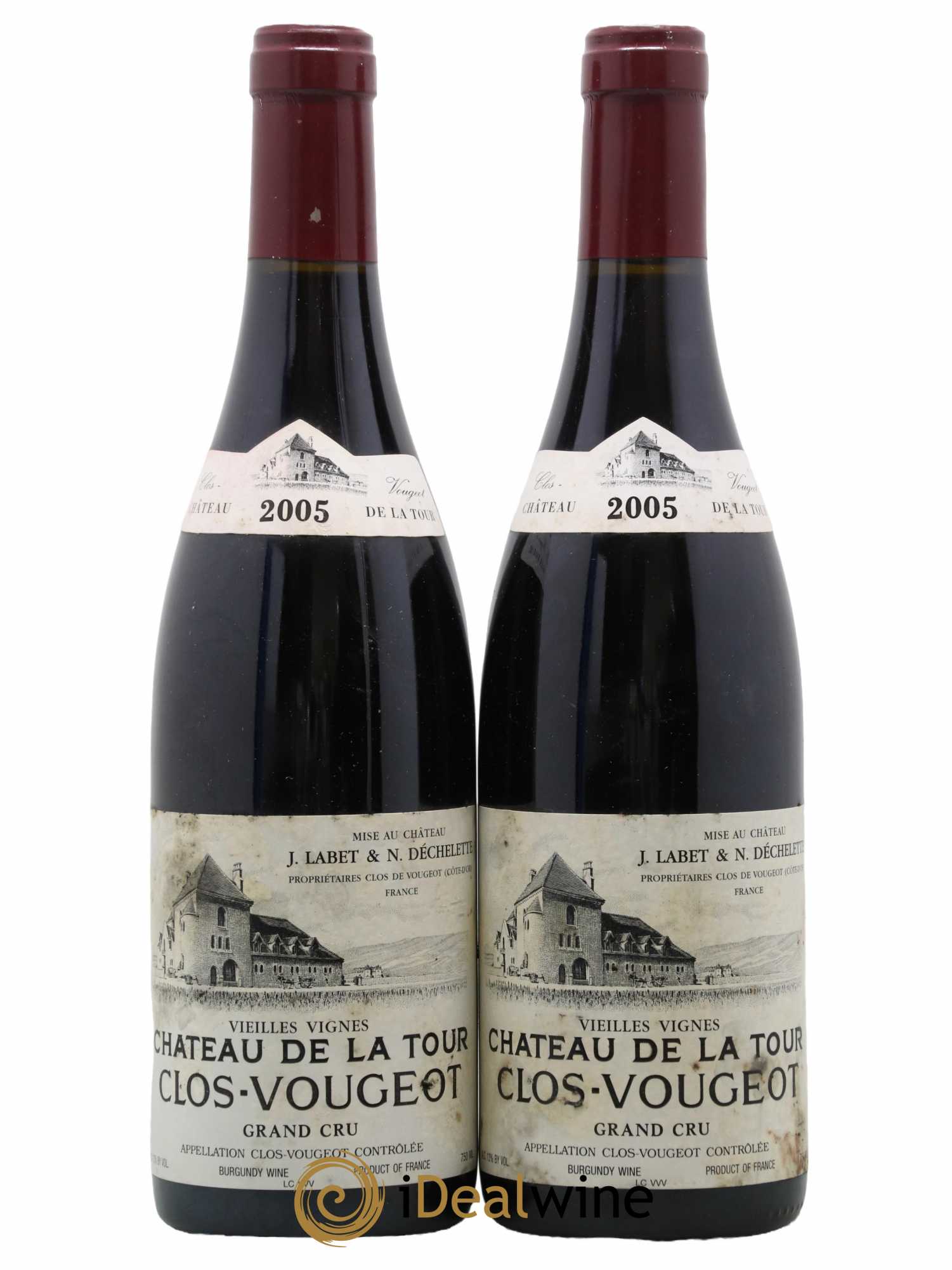 Clos de Vougeot Grand Cru Vieilles Vignes Château de La Tour 2005 - Lot de 2 bouteilles - 0