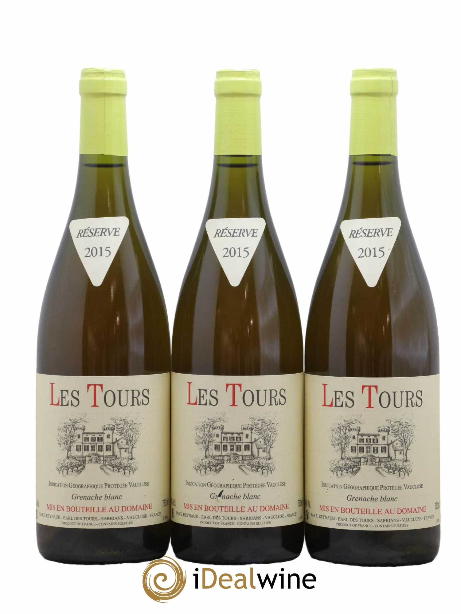 Vaucluse (Vin de Pays de Vaucluse) Domaine des Tours Emmanuel Reynaud 2015 - Lot de 3 bouteilles - 0